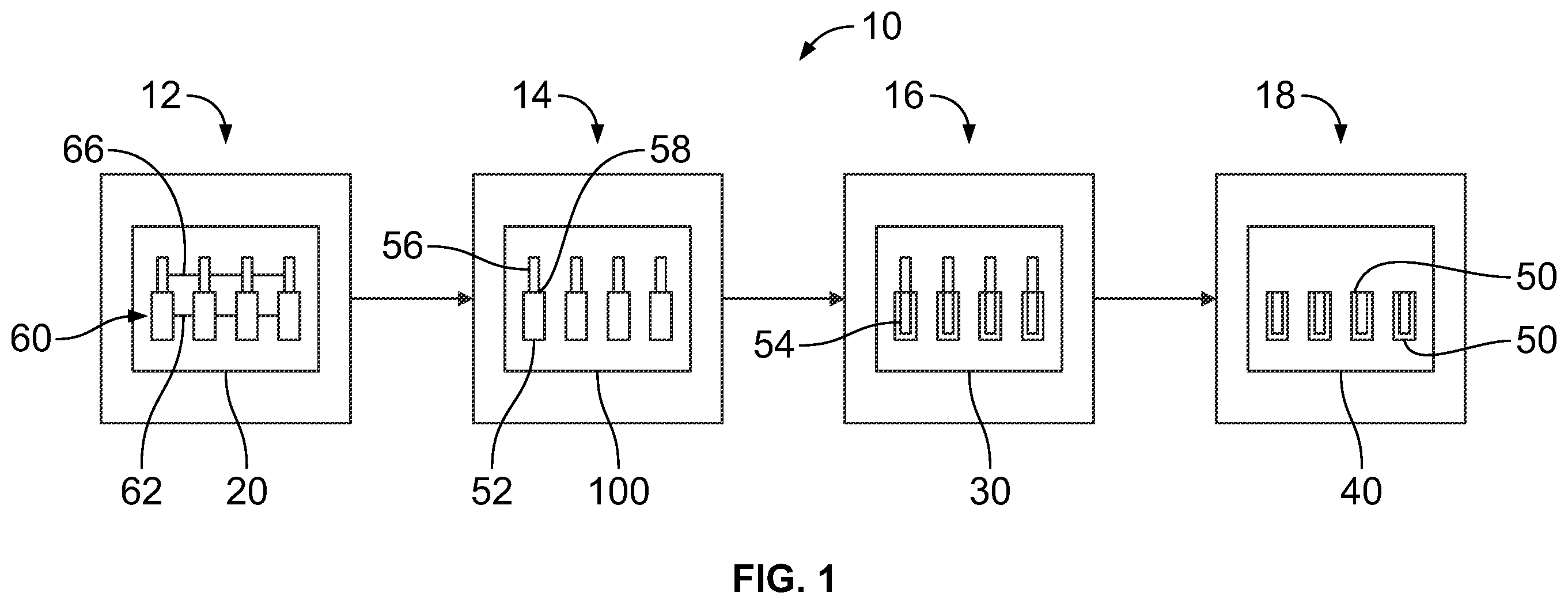 Patent US12368274 Figure 1 – Connector processing machine