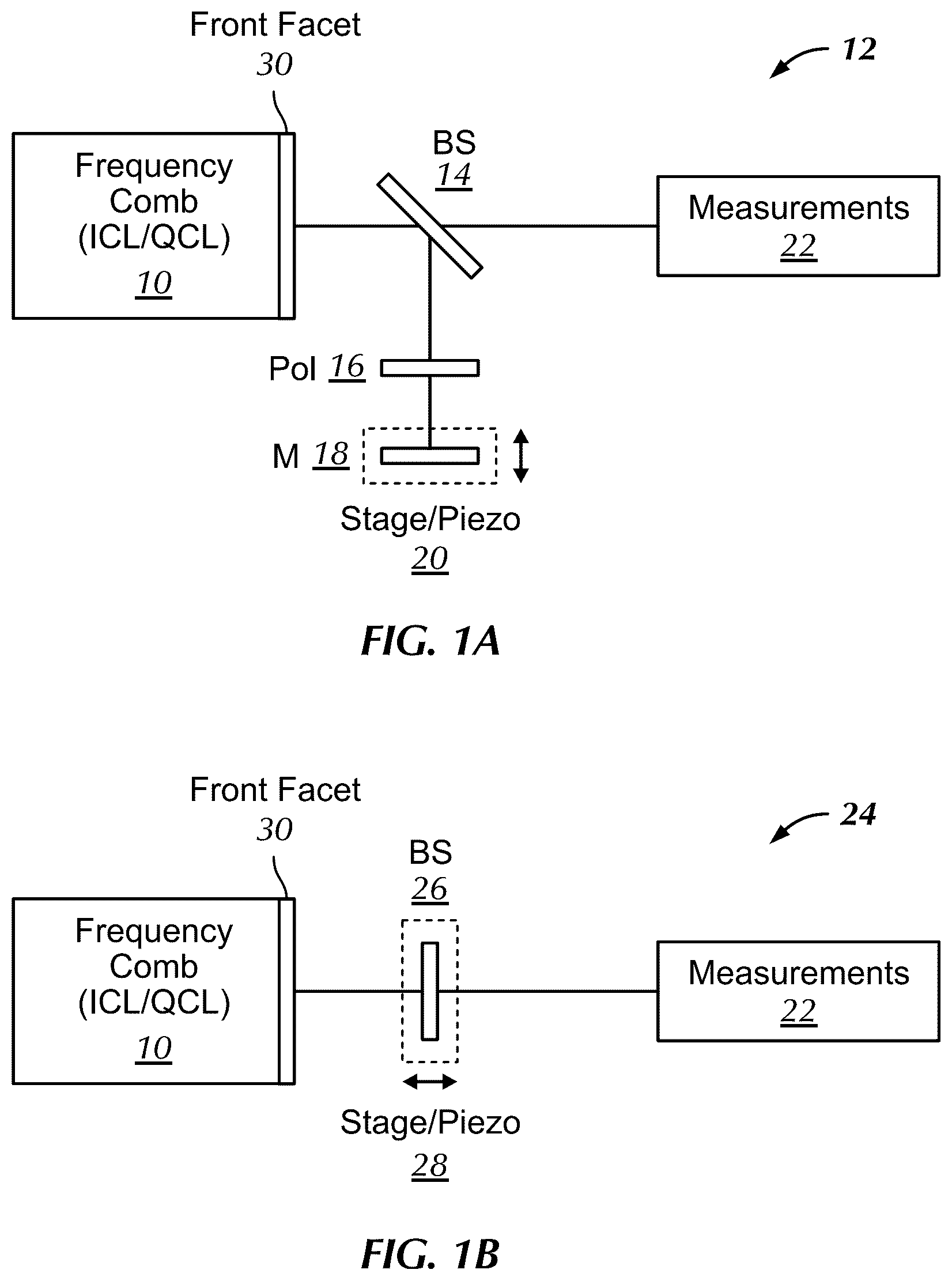 Patent US12368281 — System and method for optical feedback stabilized semiconductor frequency combs — Figure 1