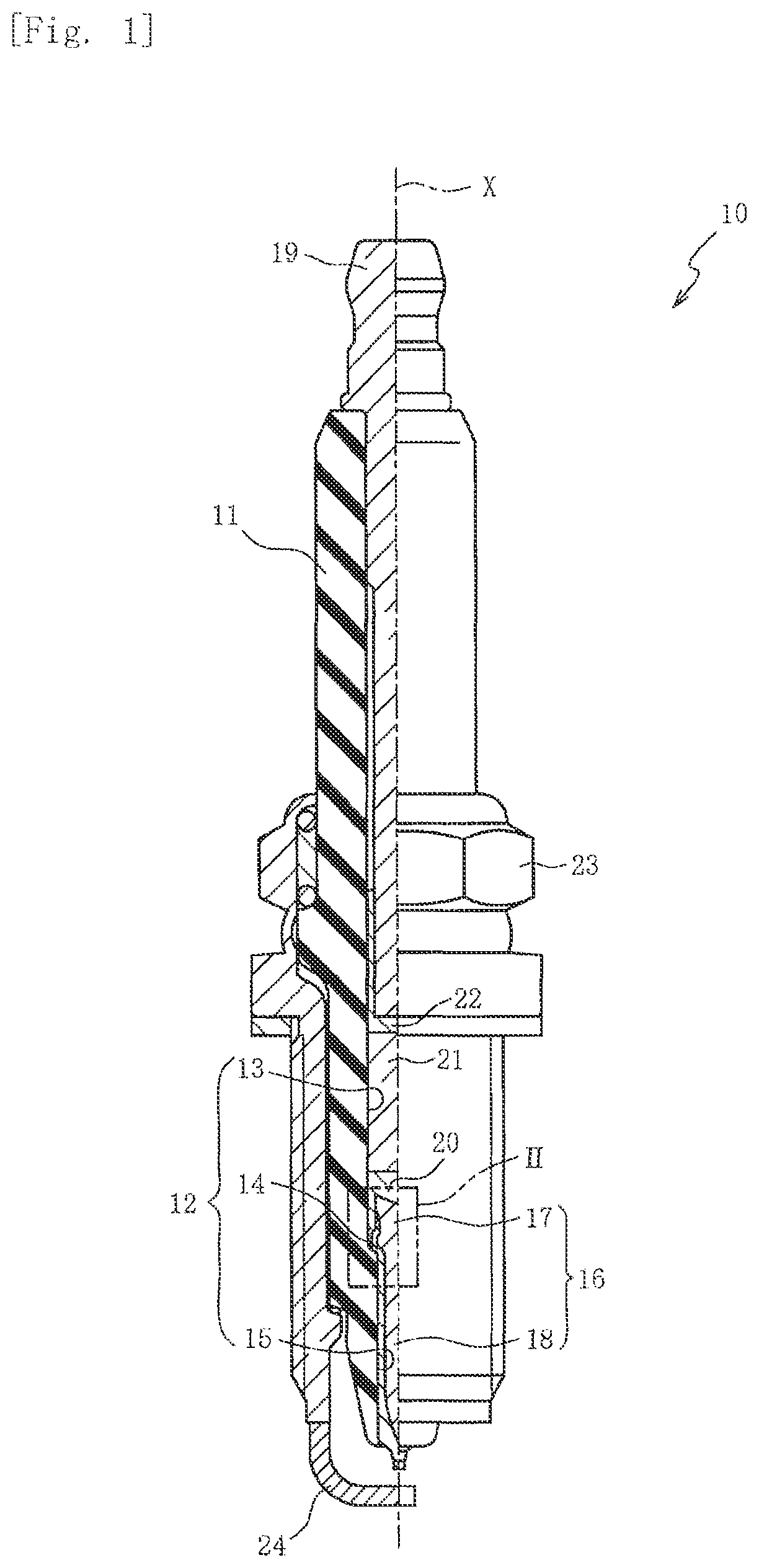 Patent US12368285 — Spark plug — Figure 1