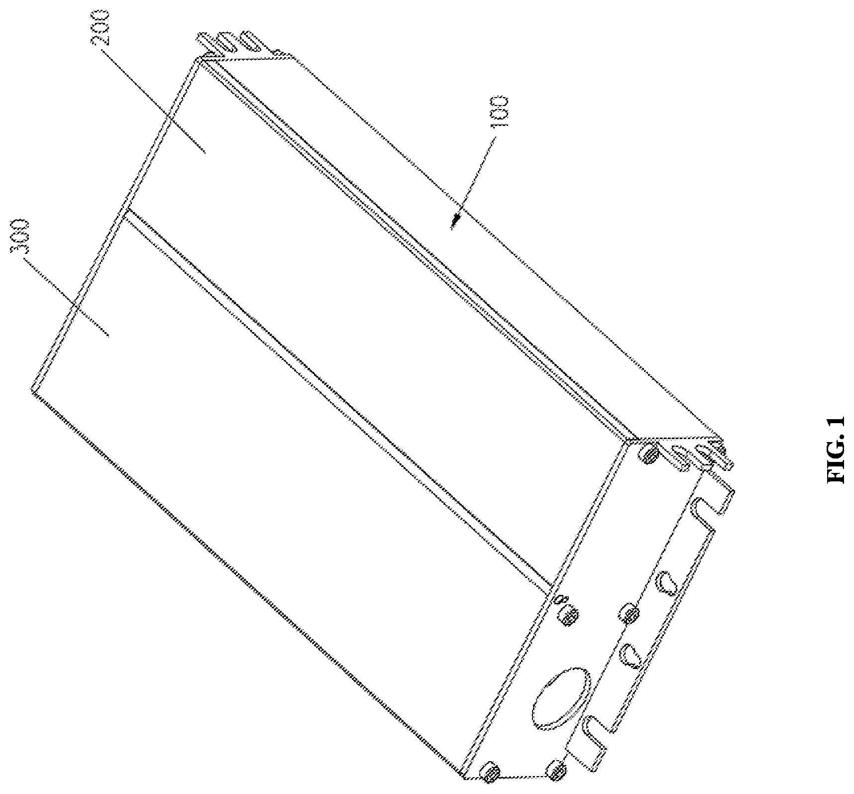 Patent US12368290 Figure 1 – Junction box with screw-free rotary flip cover used for lighting device