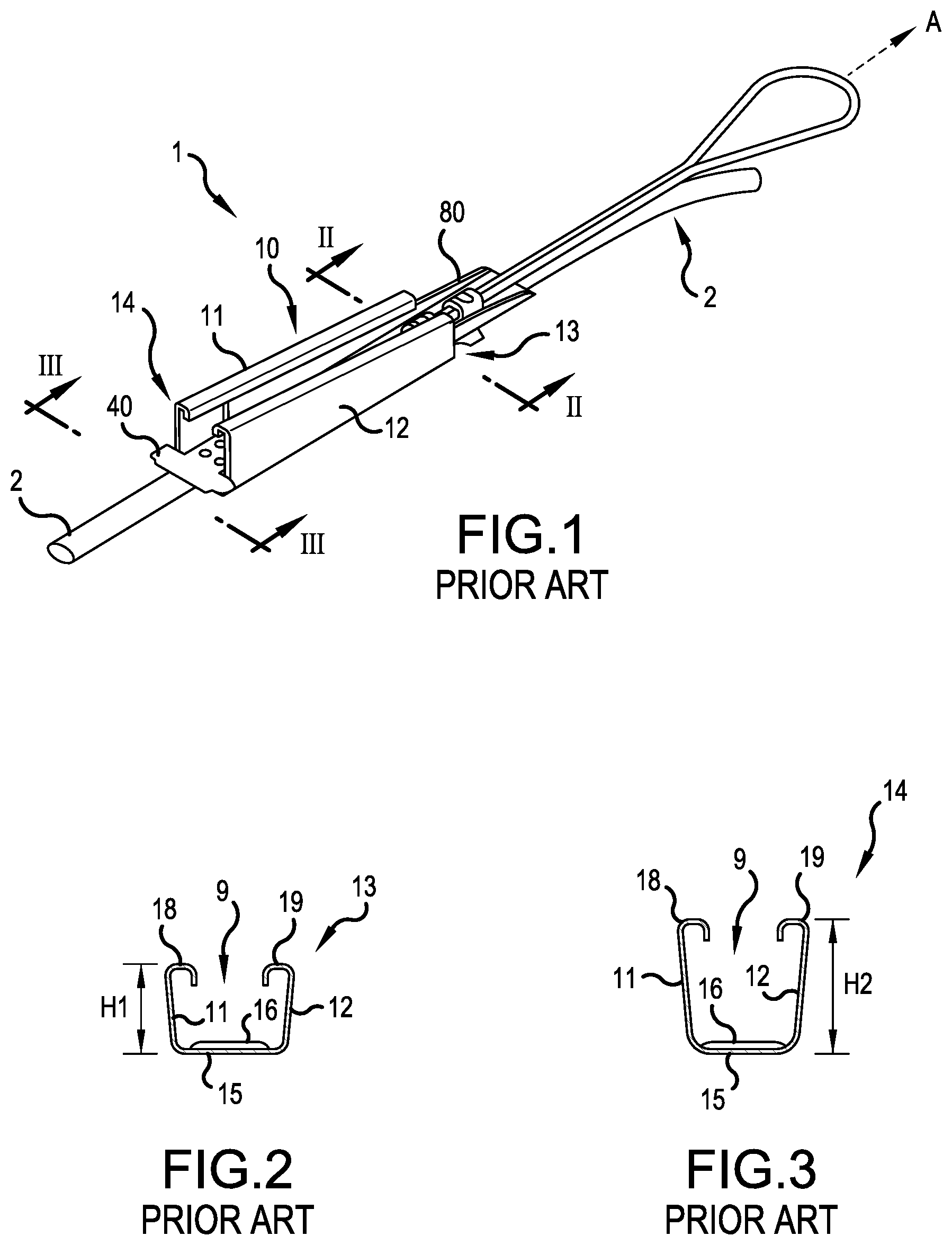 Patent US12368292 — Drop cable clamp with controlled cable cutting feature — Figure 1