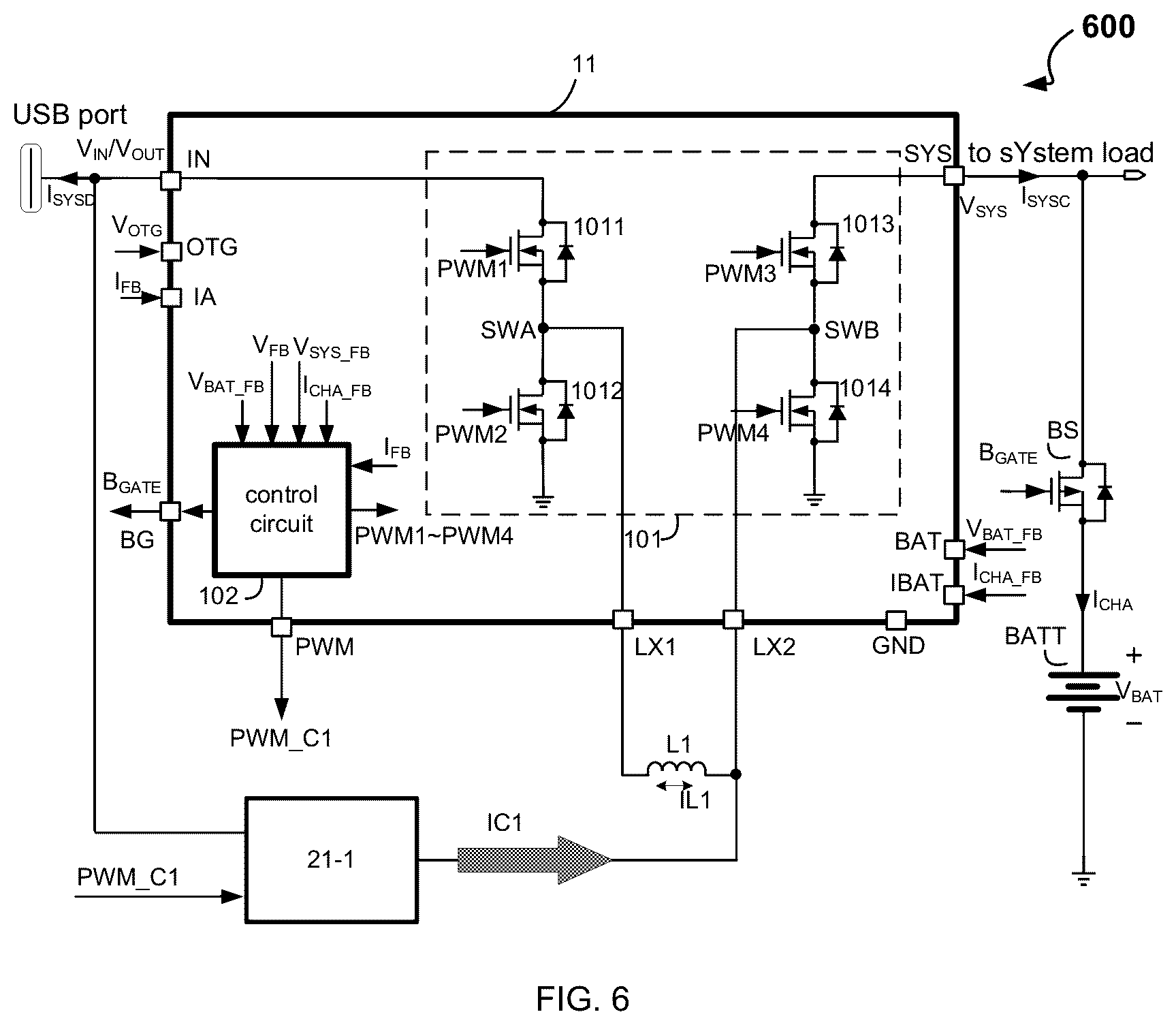 Patent US12368312 Figure 5 – Battery charge current management system and related integrated circuit