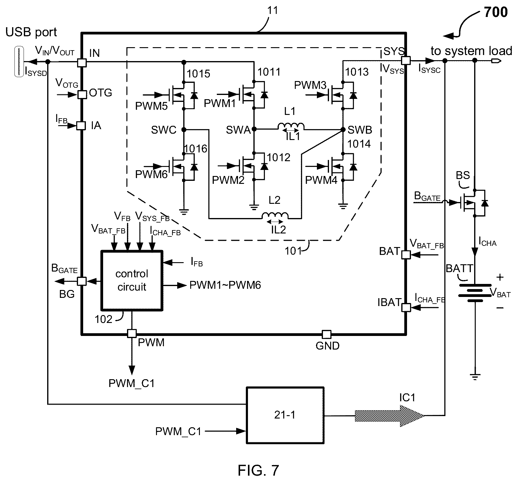 Patent US12368312 Figure 6 – Battery charge current management system and related integrated circuit