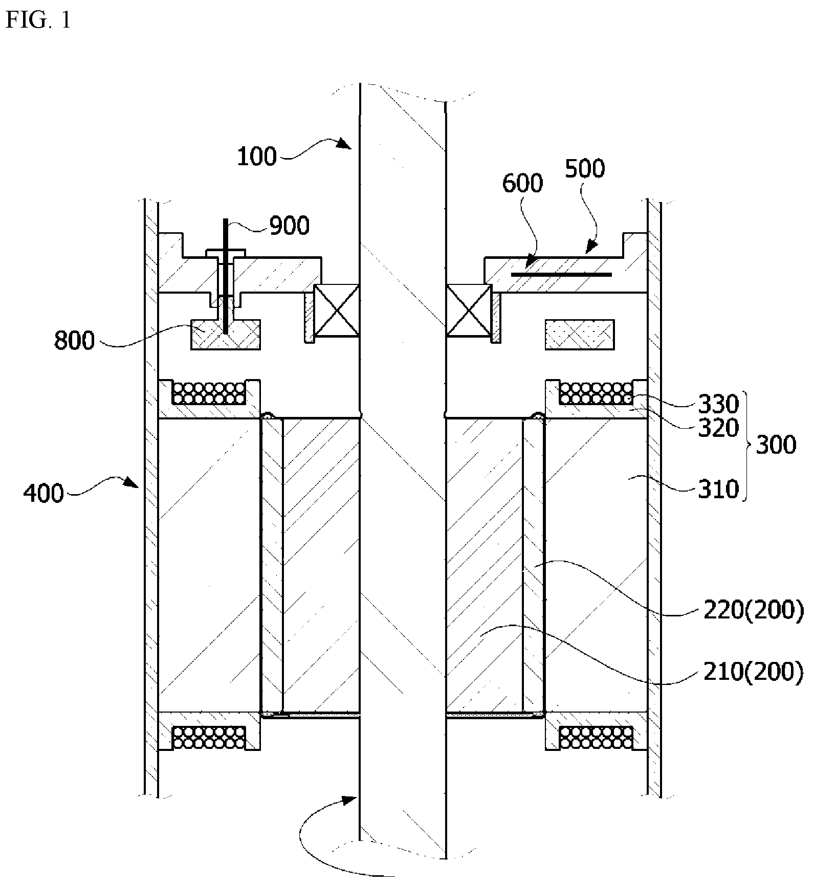 Patent US12368342 — Motor — Figure 1