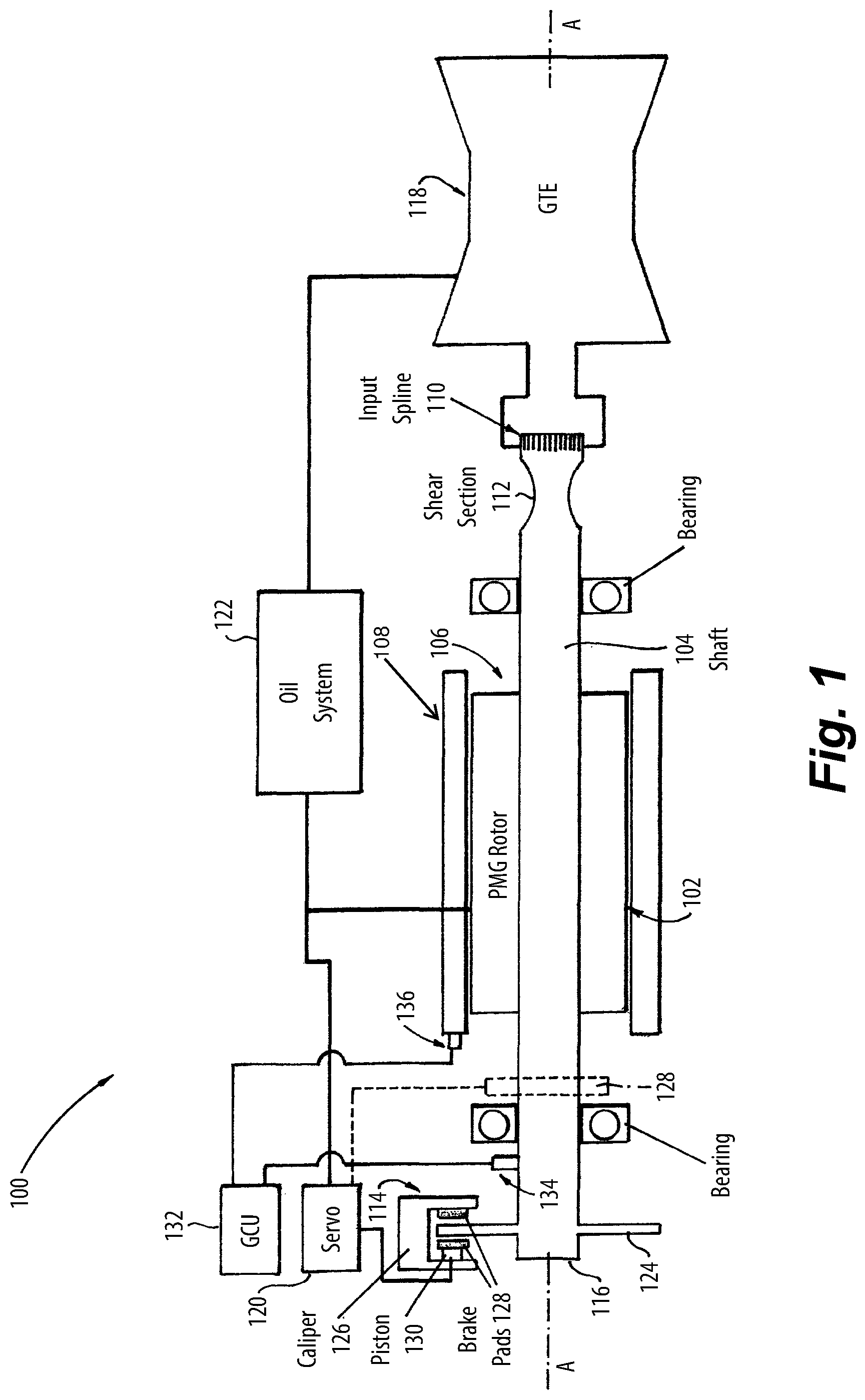 Patent US12368343 — Turbogenerator brakes — Figure 1
