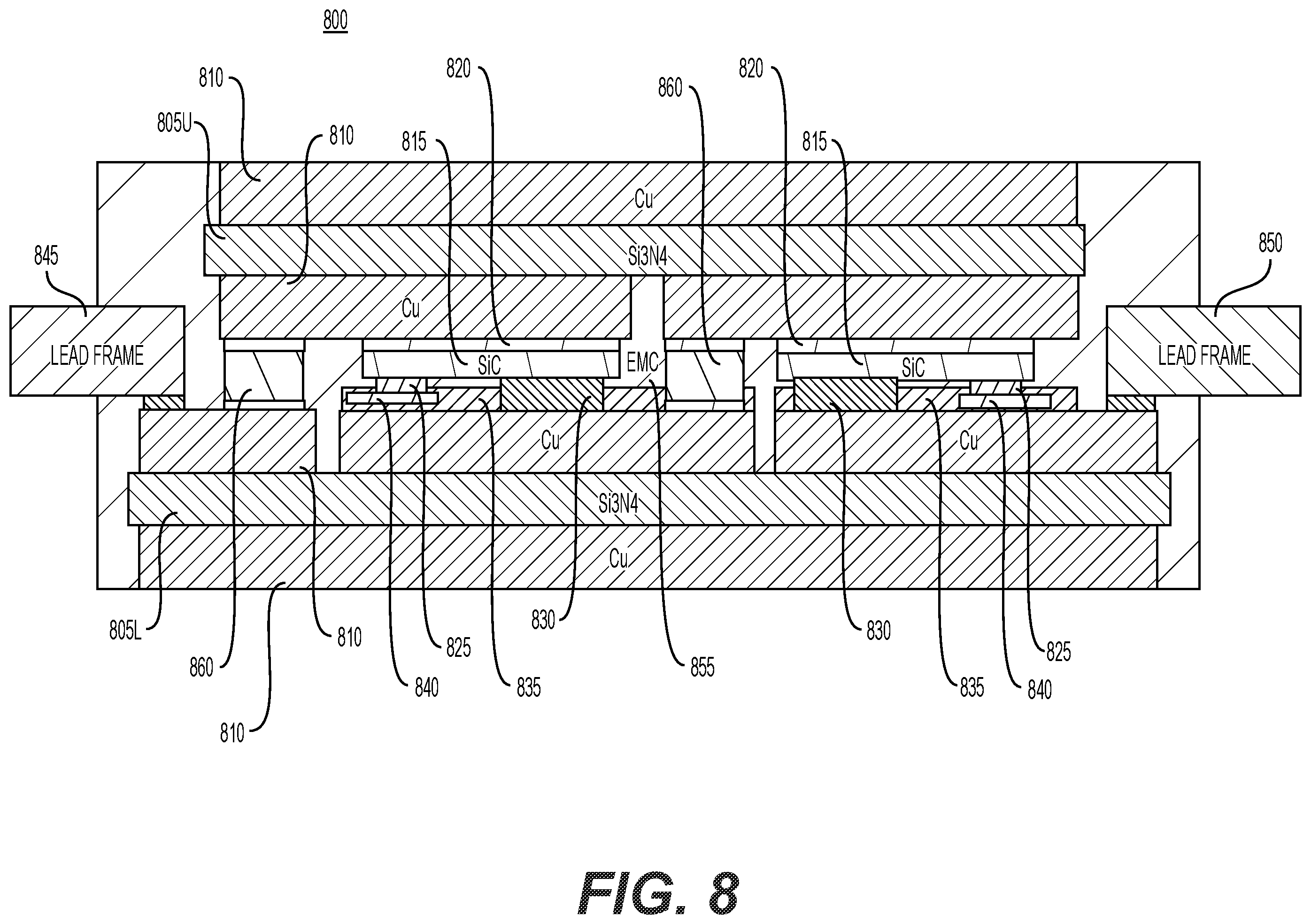 Patent US12368391 Figure 8 – Systems and methods for power module for inverter for electric vehicle