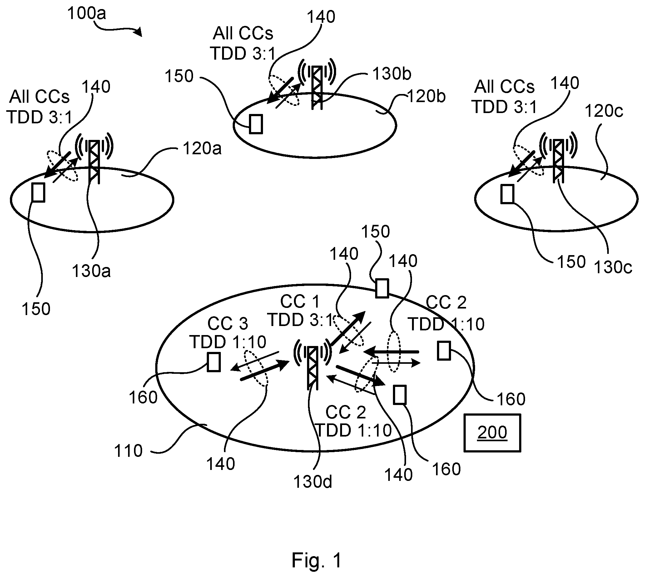 Patent US12368566 — Selection of TDD patterns for DL and UL communication — Figure 1
