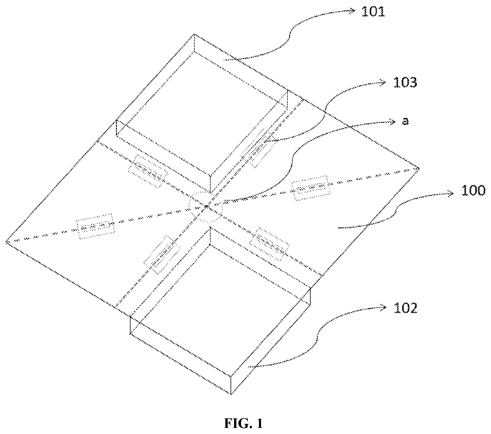 Patent US12368793 — Foldable screen and terminal device — Figure 1