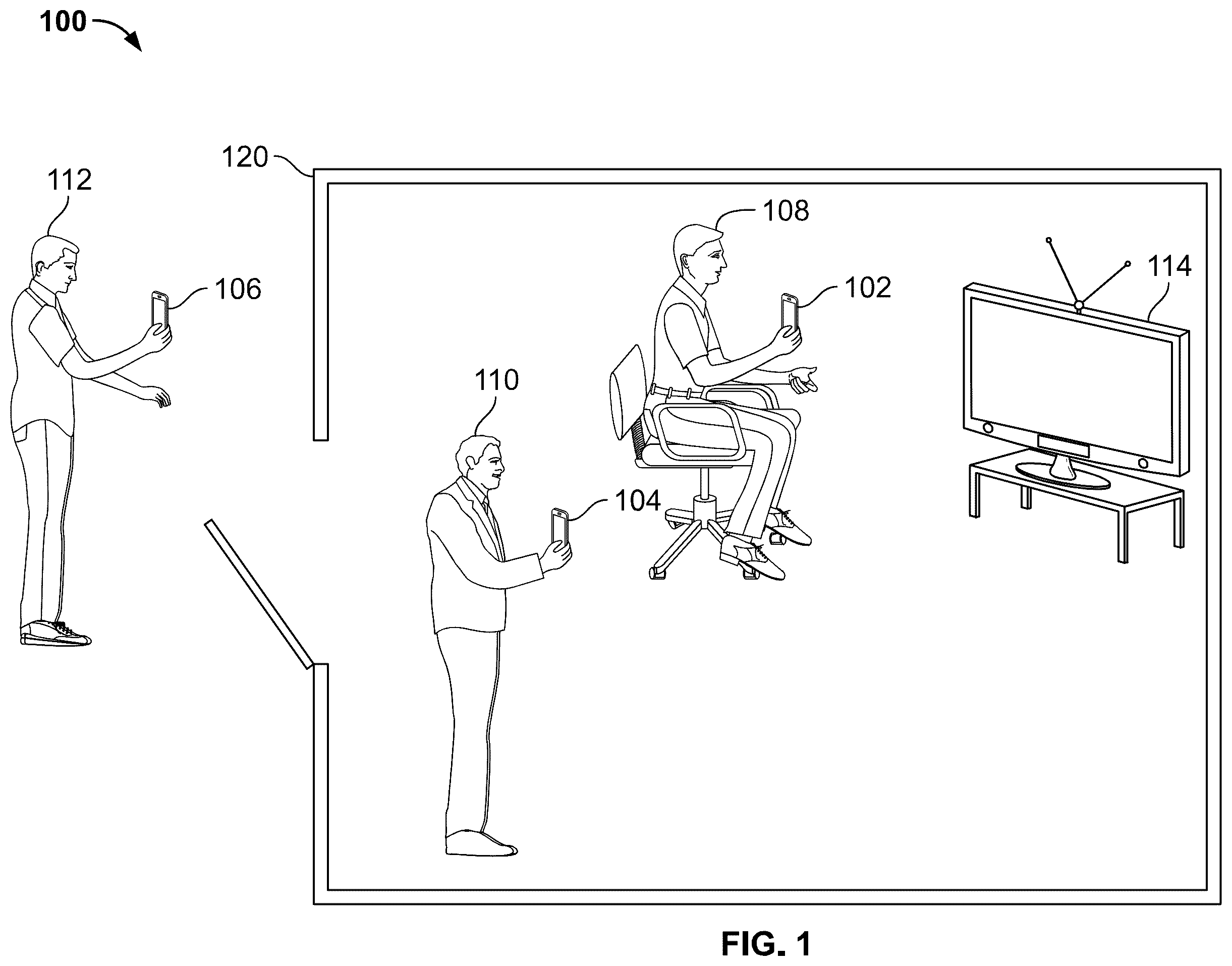Patent US12368923 — Systems and methods for detecting a number of viewers — Figure 1