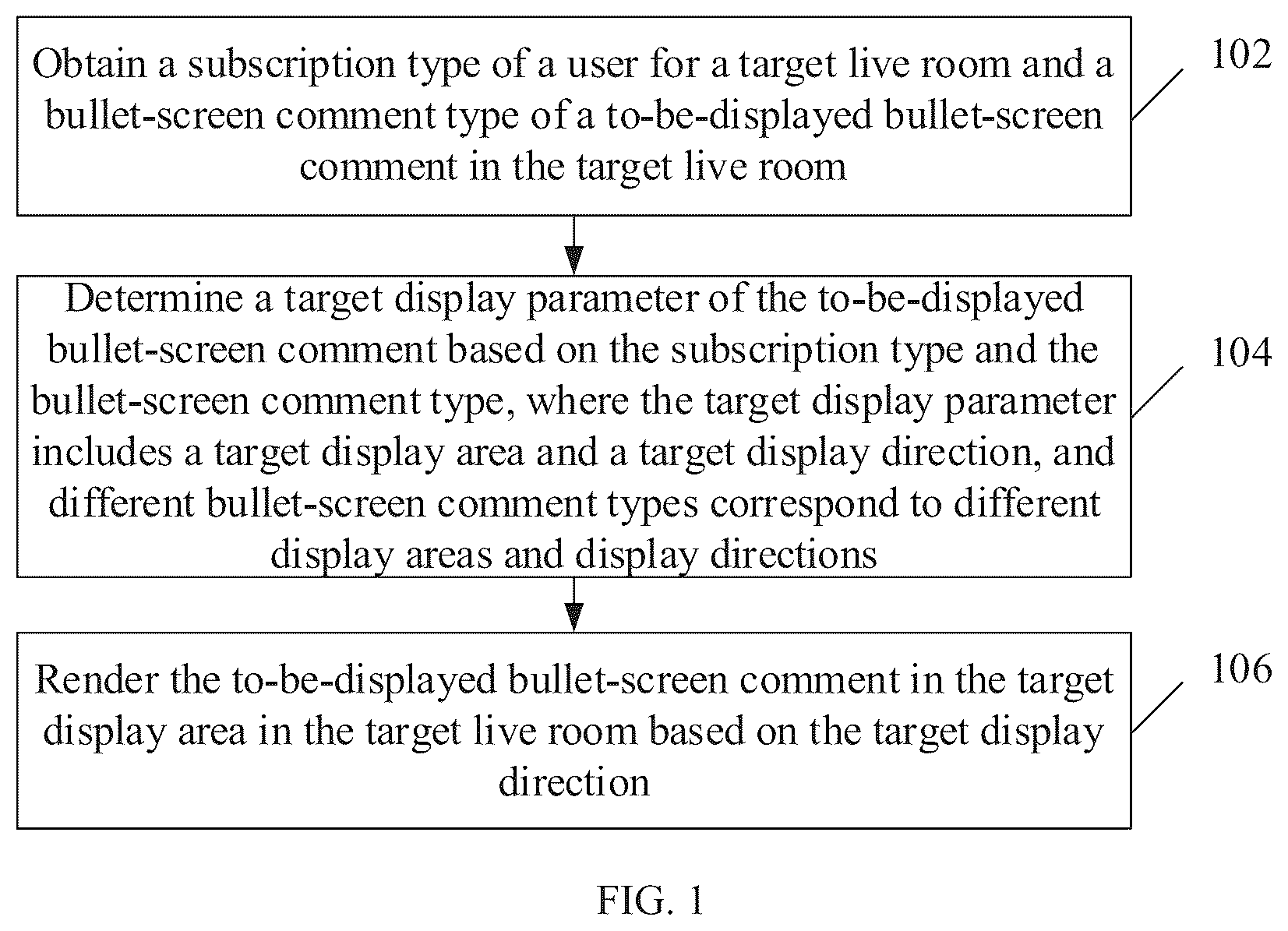 Patent US12368930 — Bullet-screen comment display — Figure 1