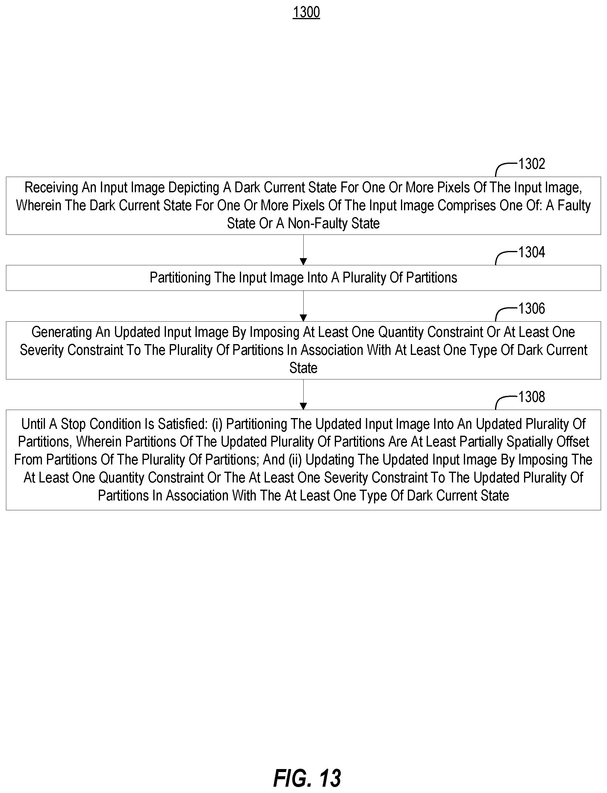 Patent US12368966 Figure 13 – Systems and methods for facilitating dark current compensation by weighted filtering