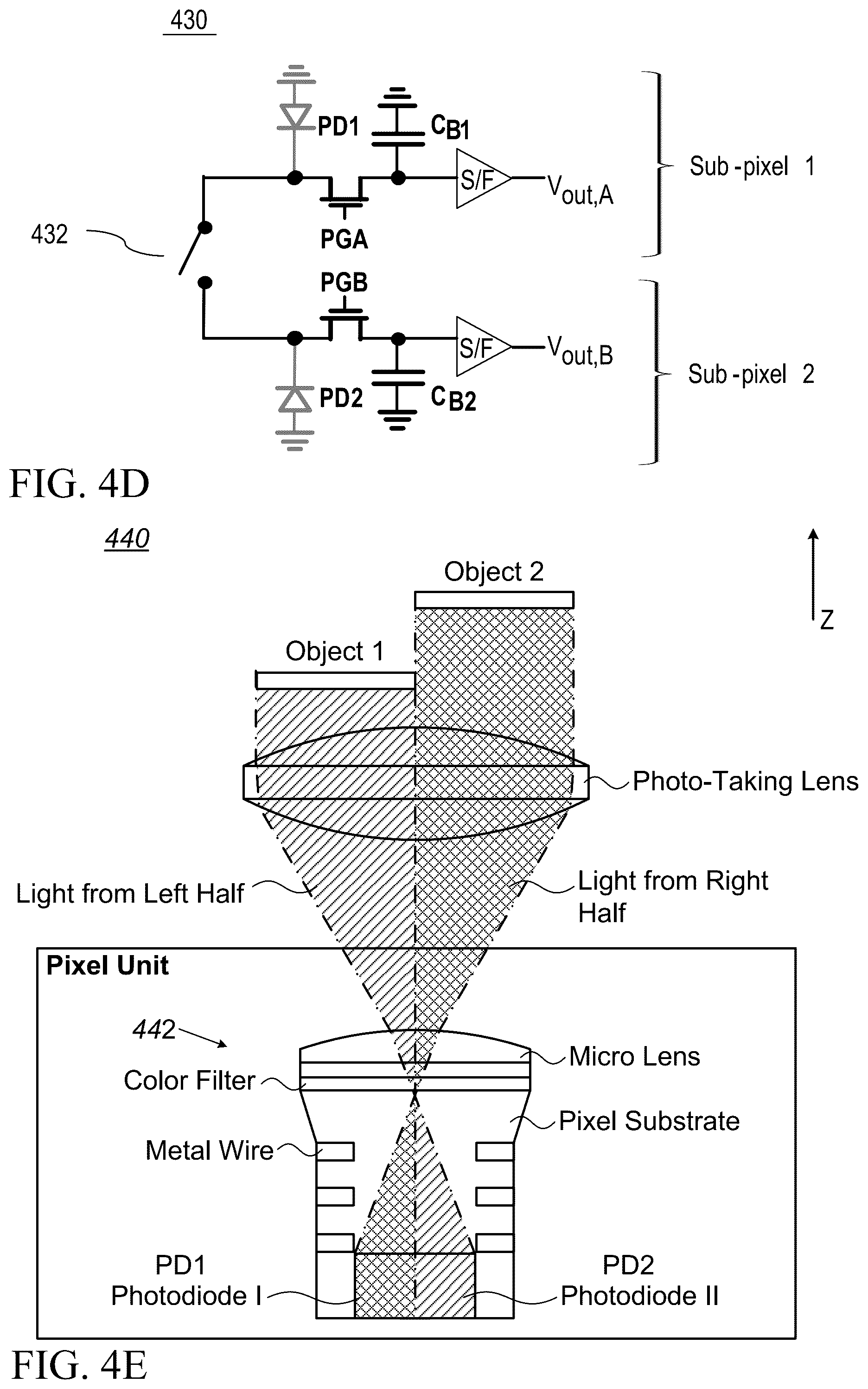Patent US12368975 Figure 5 – Image sensors and sensing methods to obtain time-of-flight and phase detection information