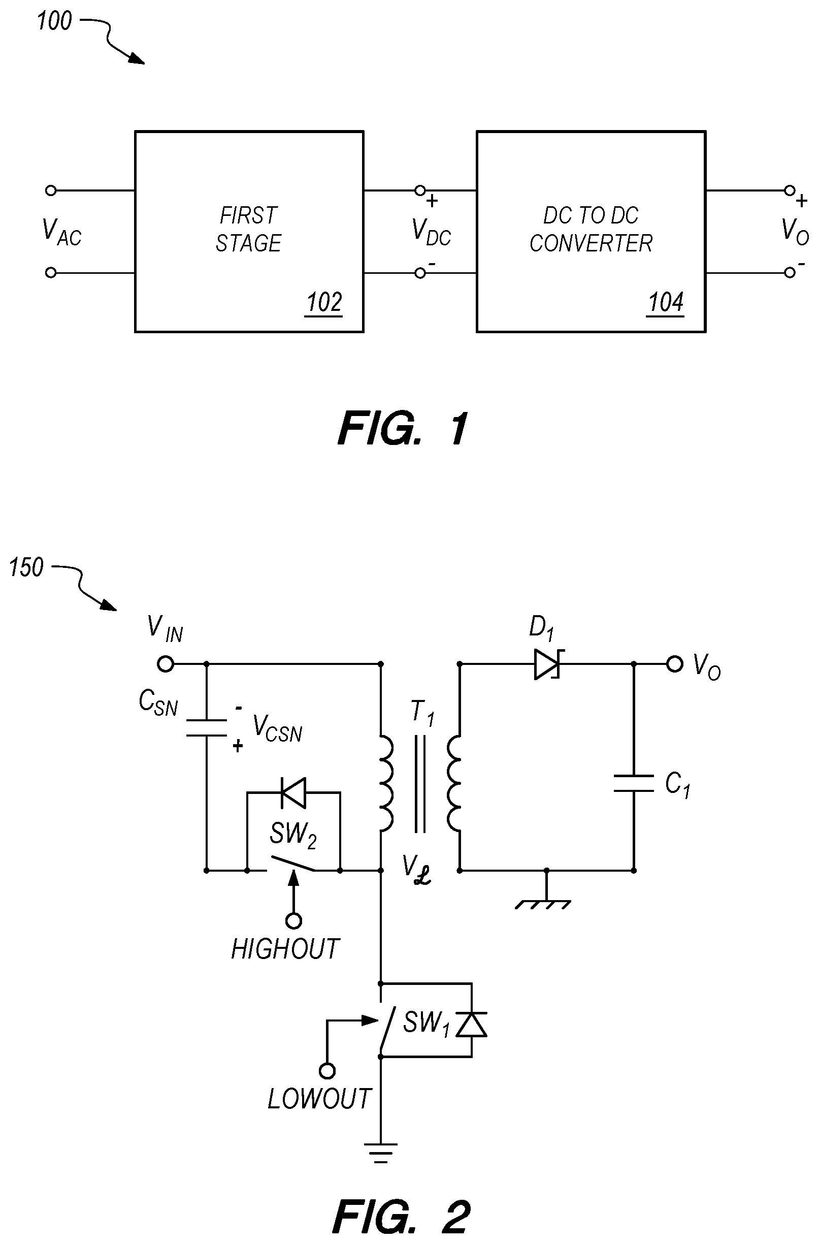 Patent US12375002 — Switching power converter and controller for a switching power converter — Figure 1