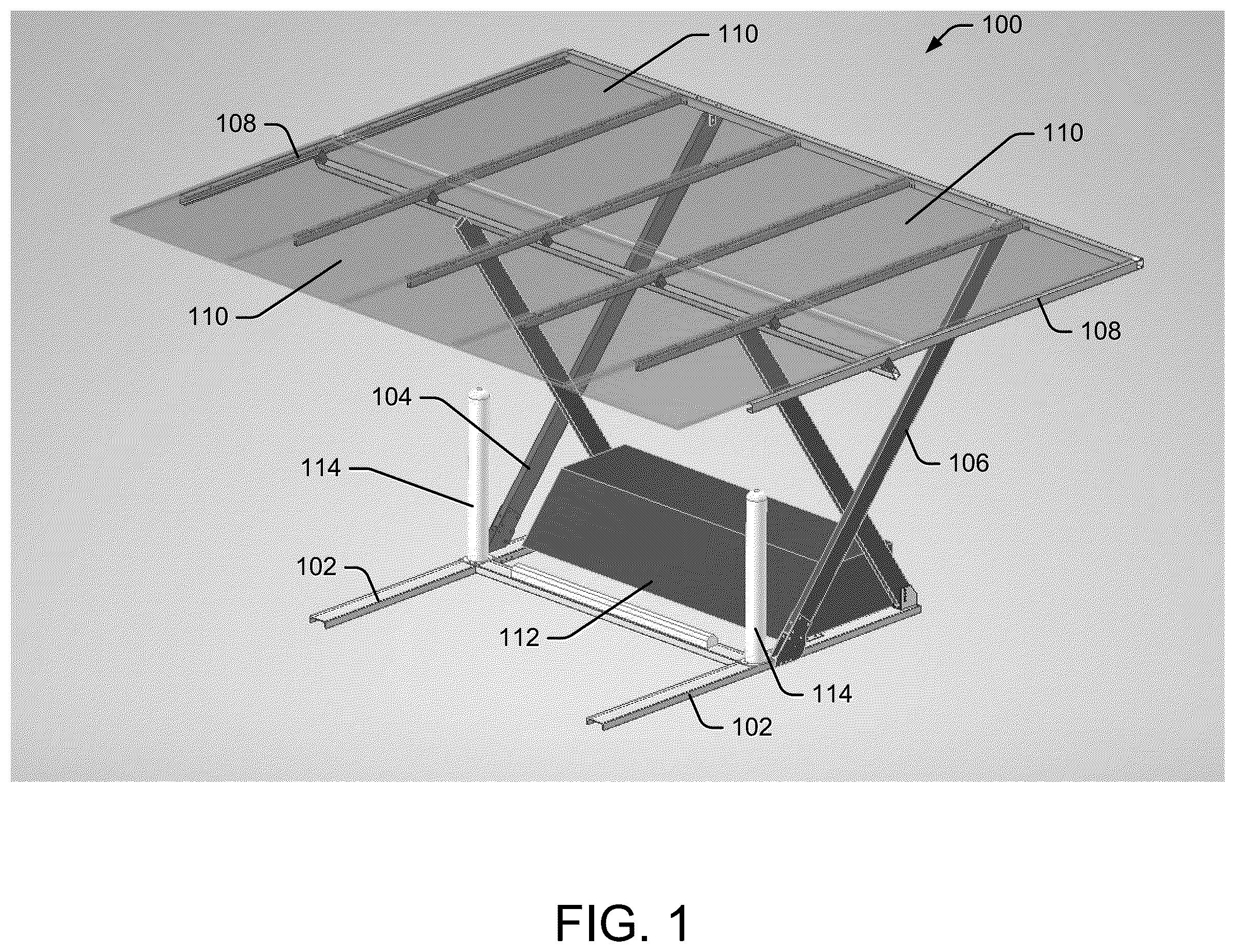 Patent US12375024 — Solar canopy systems and methods — Figure 1