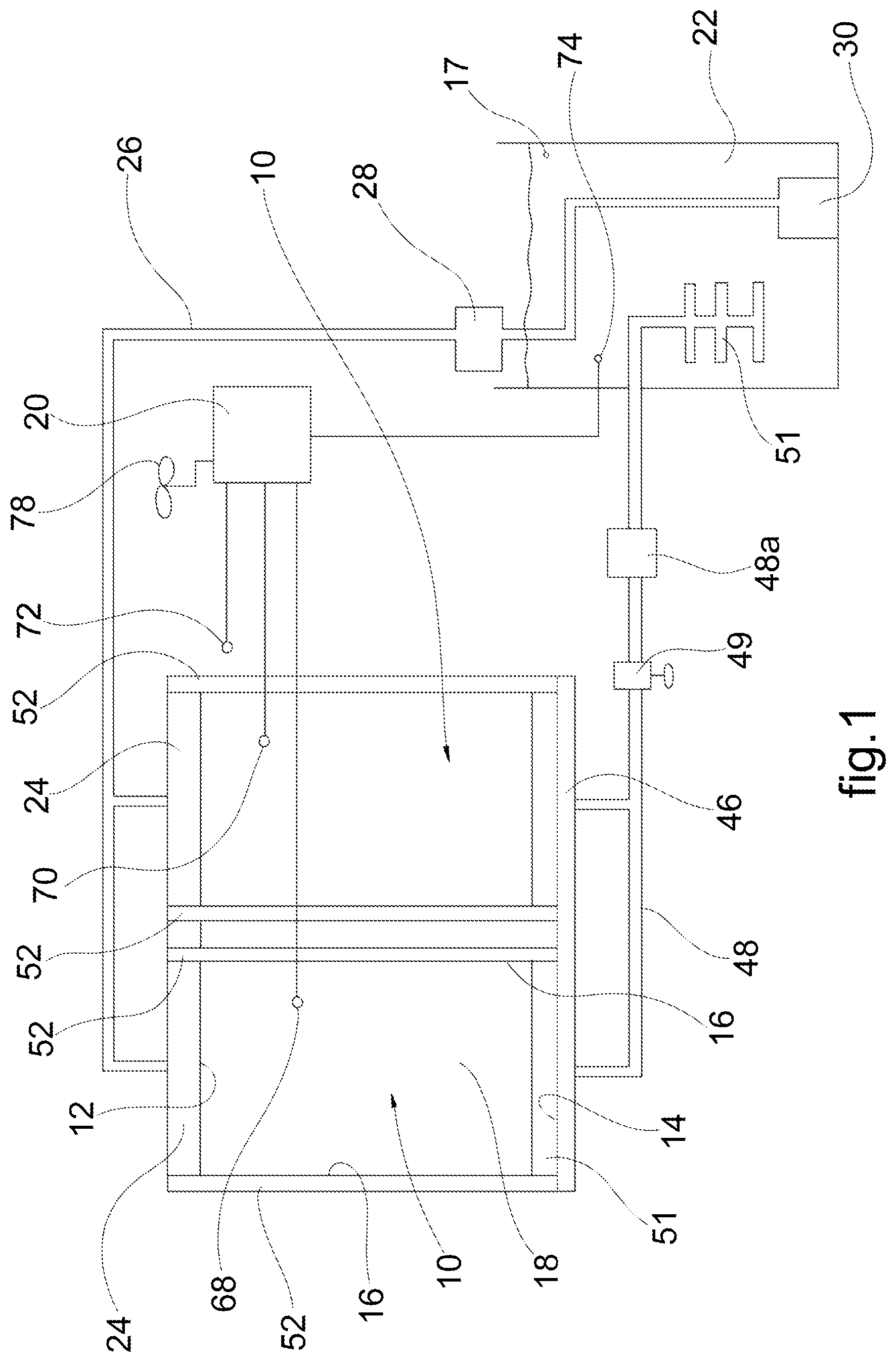 Patent US12375035 — Cooling system for photovoltaic panels — Figure 1
