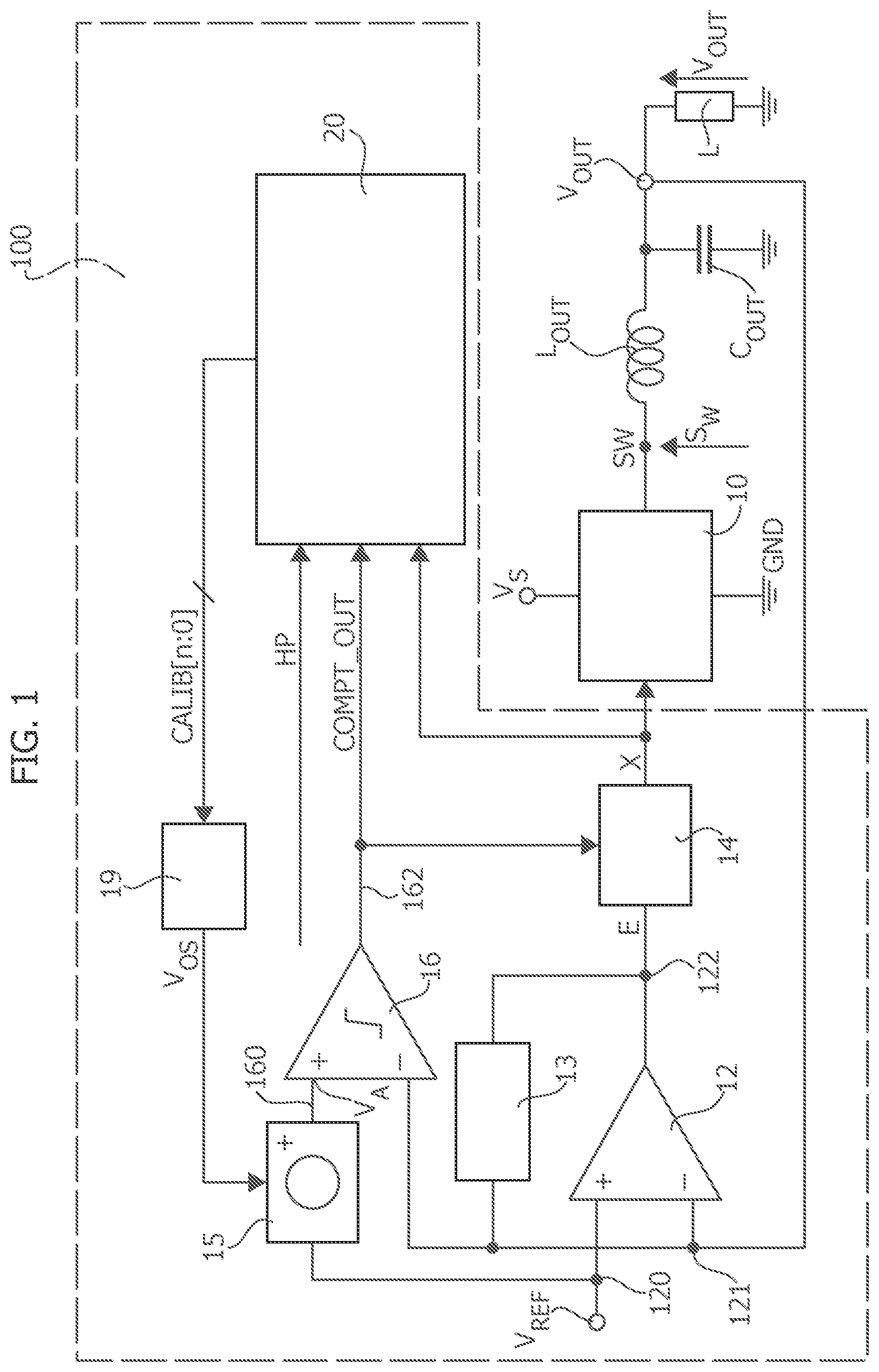 Patent US12375068 — Control circuit for a switching stage of an electronic converter and corresponding converter device — Figure 1
