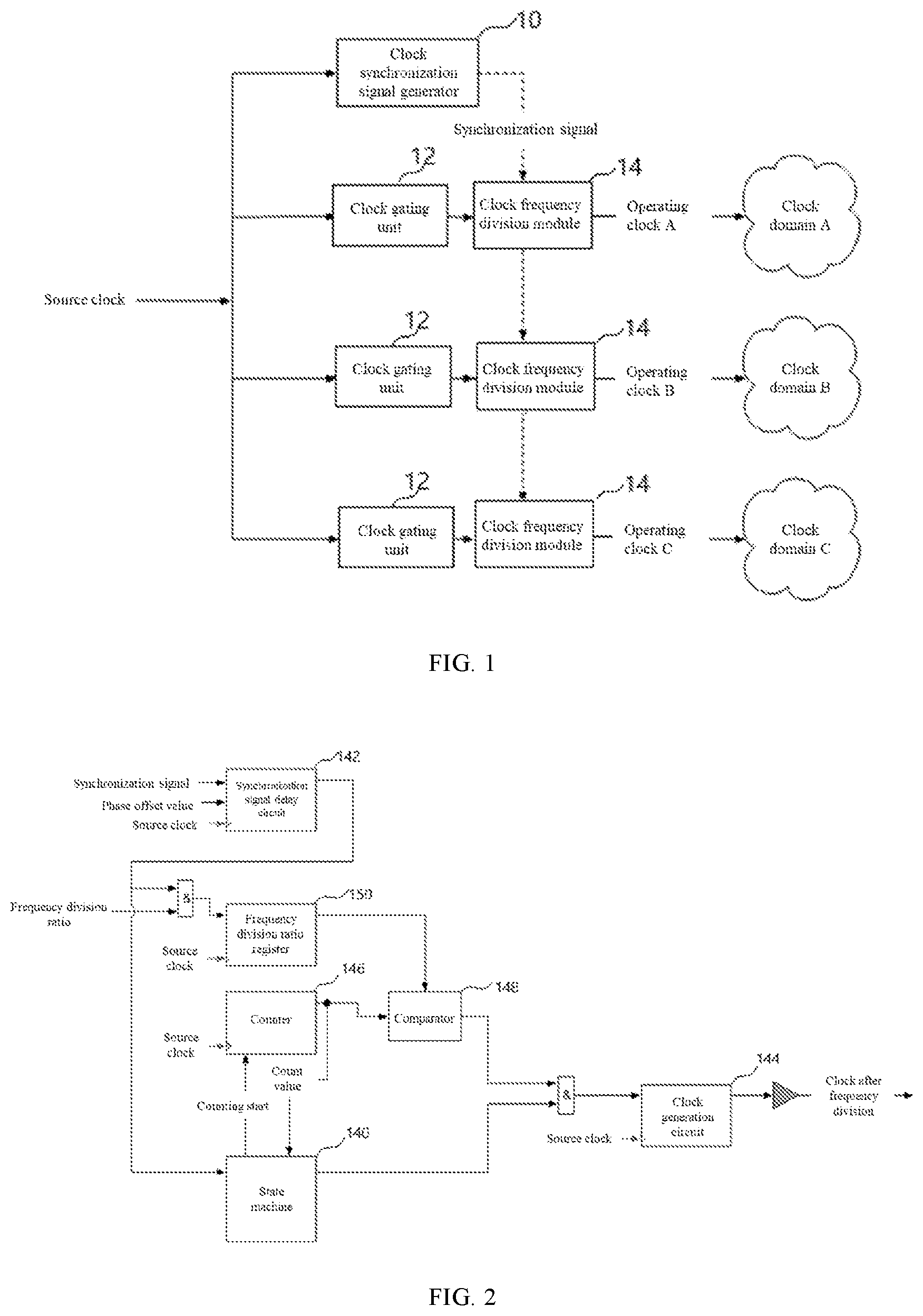 Patent US12375087 — Clock management apparatus, clock frequency division module and system-on-chip — Figure 1