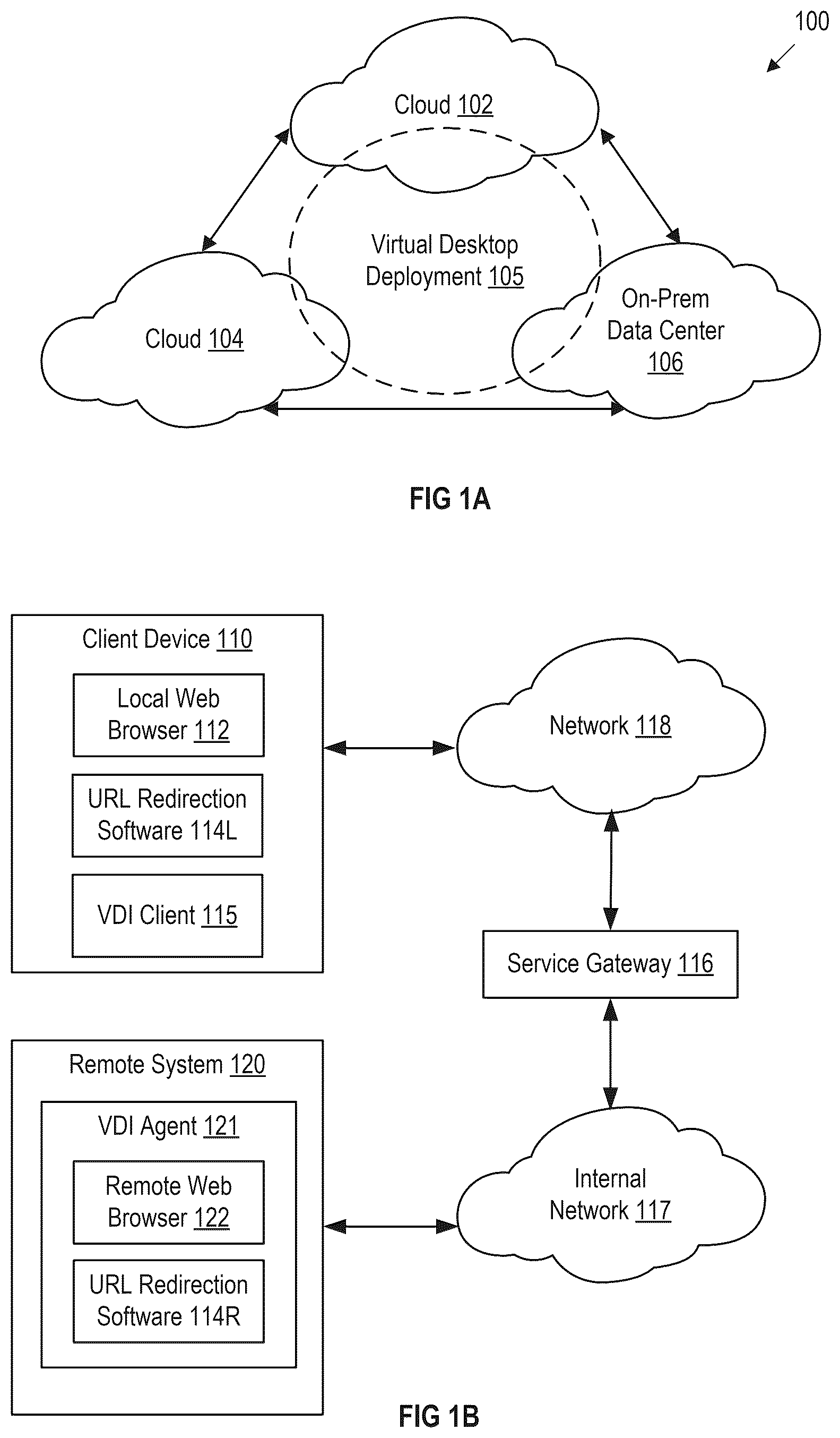 Patent US12375444 — Redirection between local and remote systems for web browsers — Figure 1