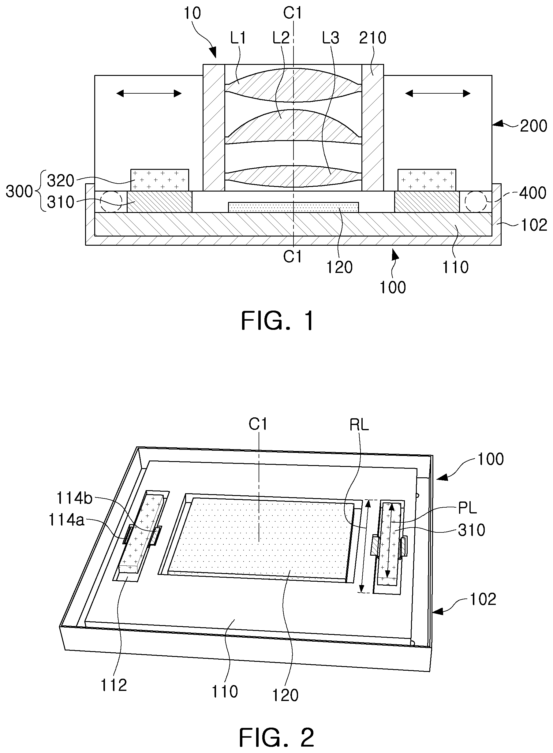 Patent US12375784 Figure 1 – Camera module with piezoelectric driving member