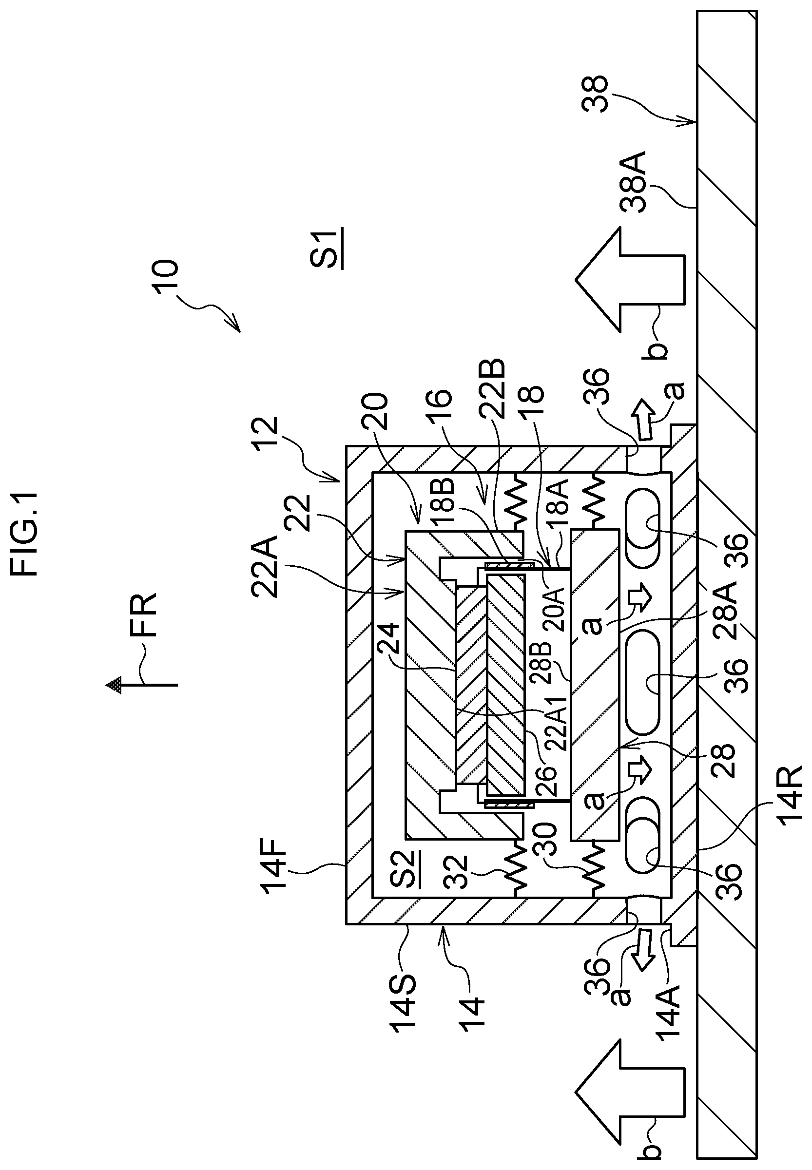 Patent US12375848 — Electroacoustic transducer and electroacoustic transducer unit — Figure 1