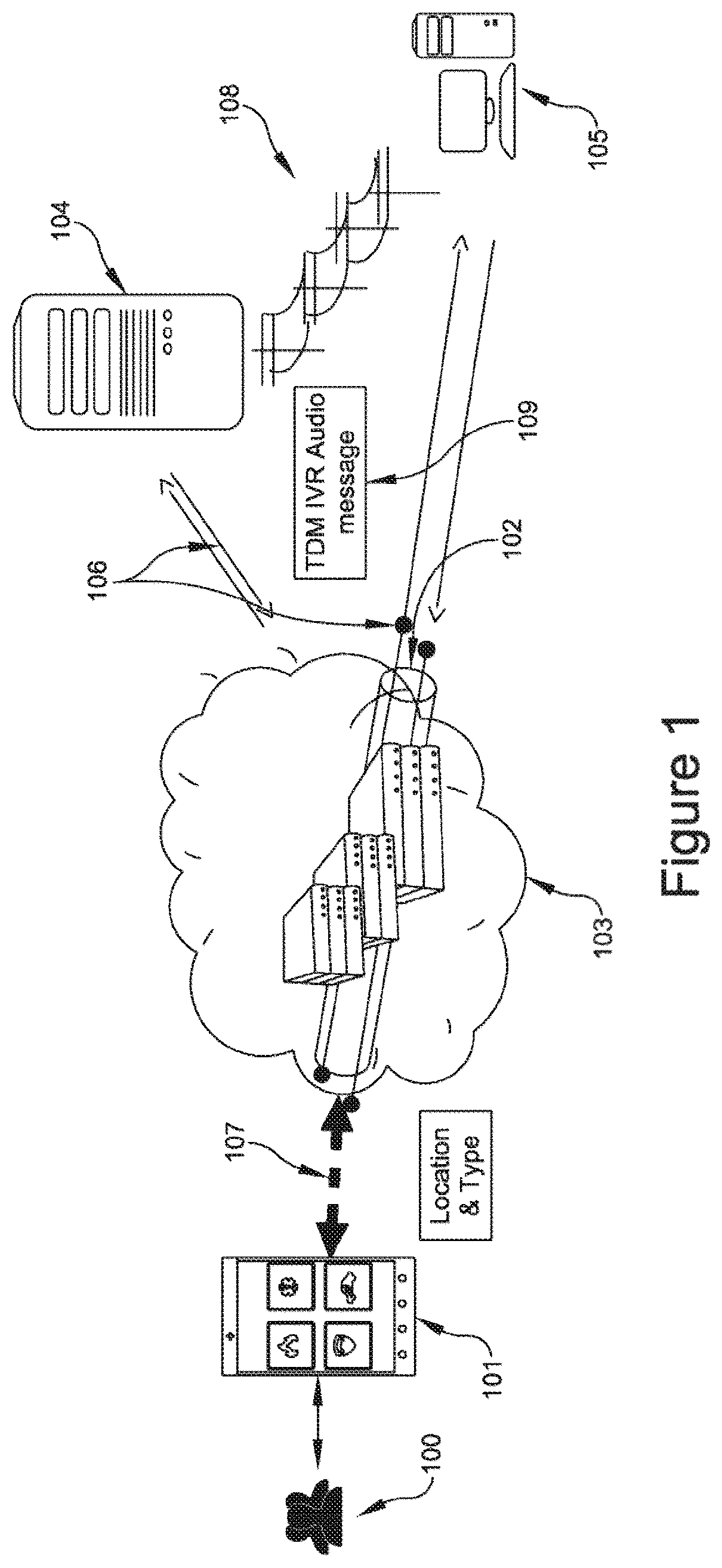 Patent US12375896 — Method and system for emergency call management — Figure 1