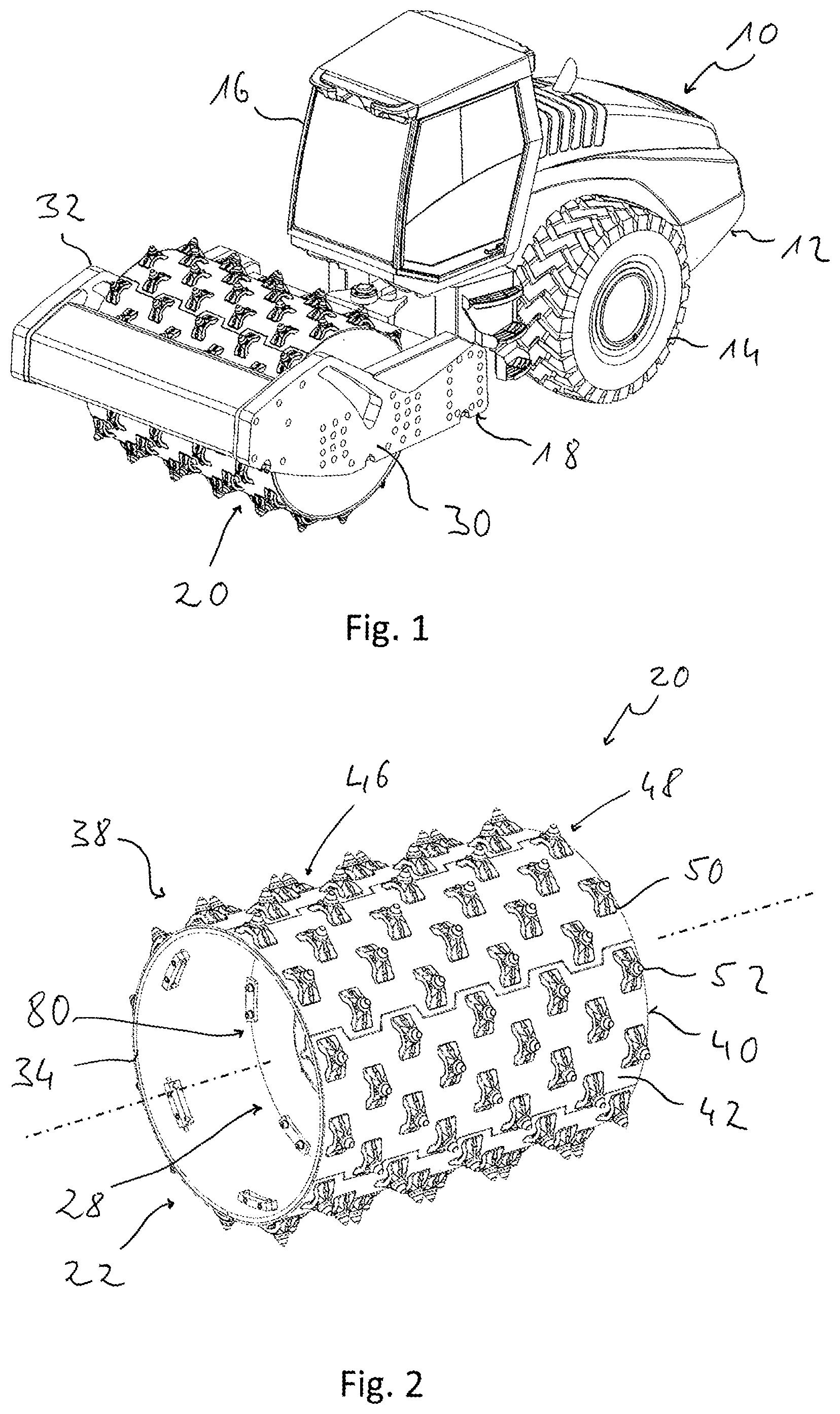 Patent US12376508 — Sheath for a soil working roller — Figure 1
