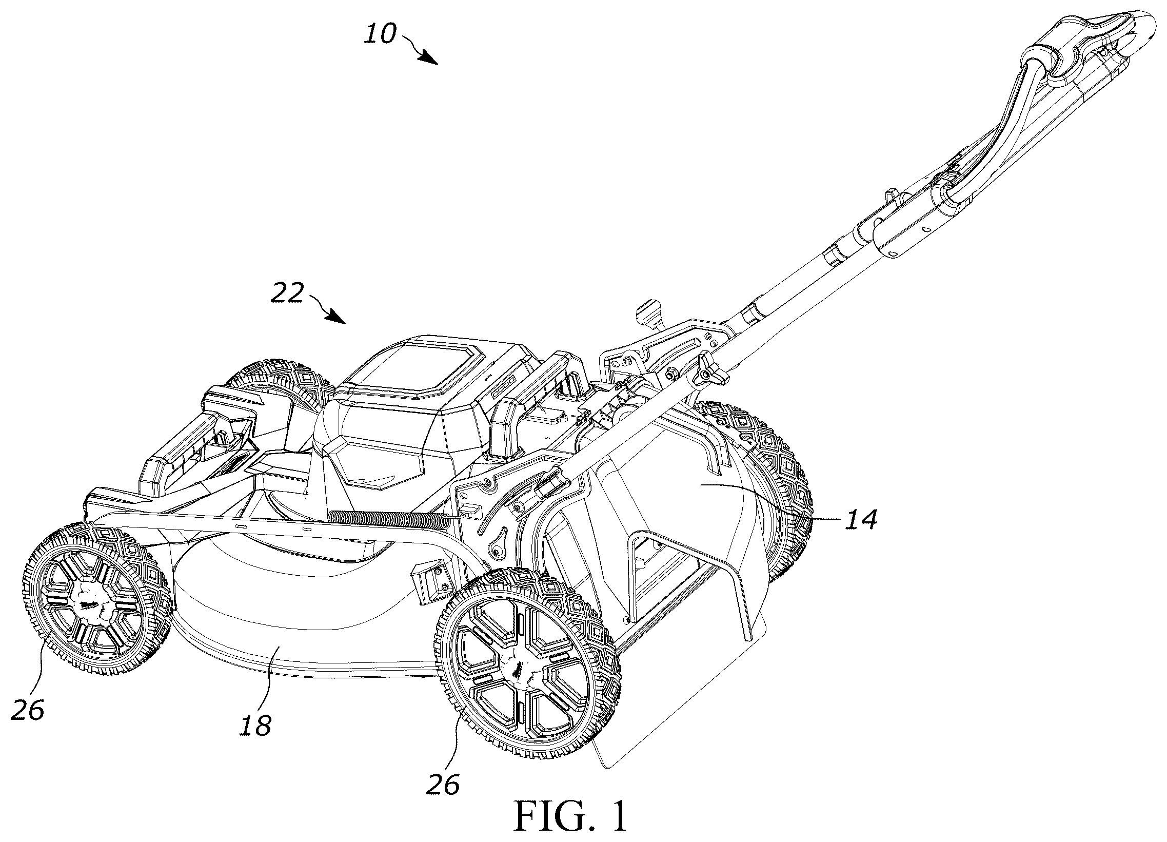 Patent US12376517 — Lawnmower discharge accessories — Figure 1