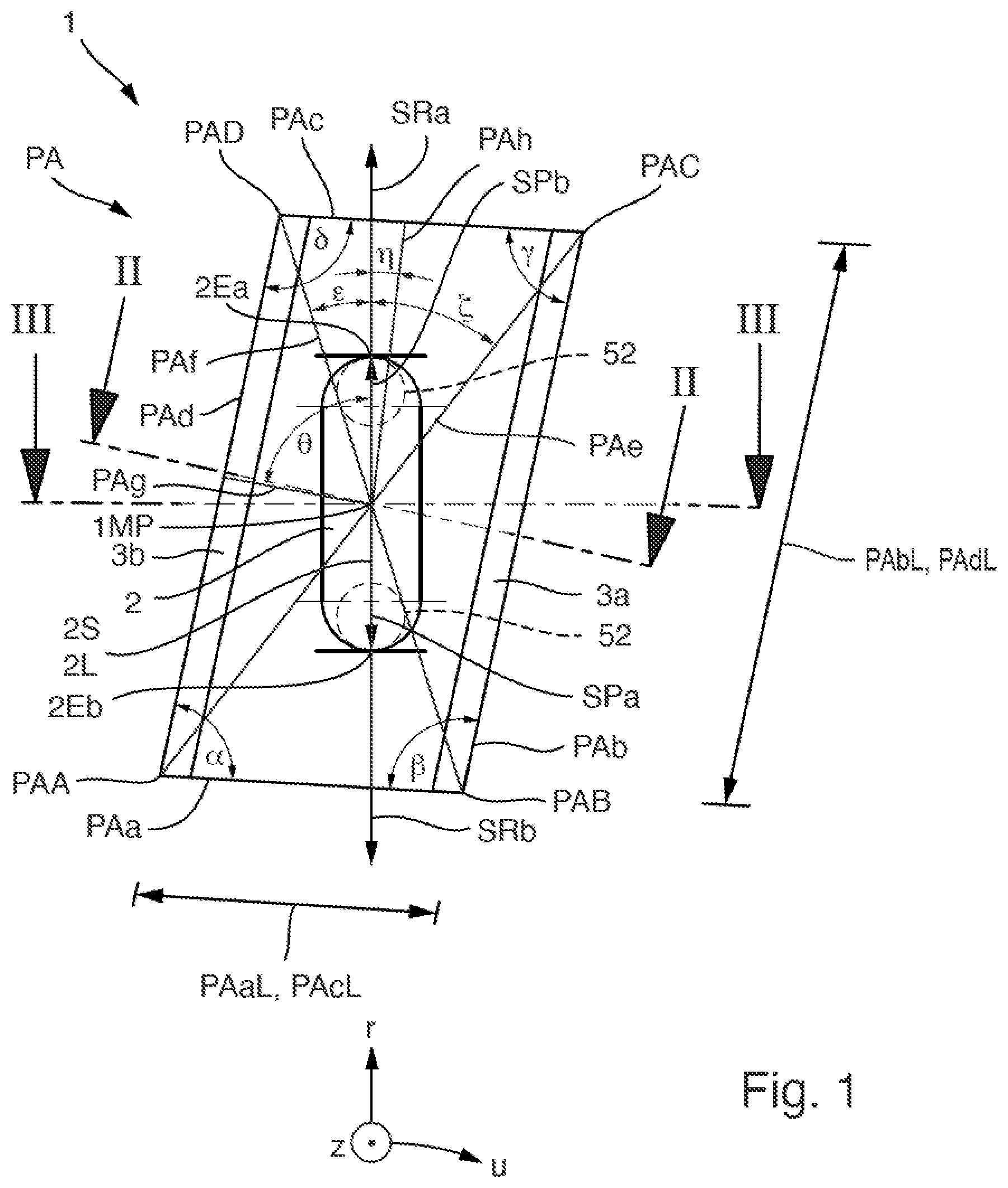 Patent US12376518 — Blade for a mowing unit for a lawnmower and/or a motor scythe, mowing unit for a lawnmower and/or a motor scythe, and lawnmower and/or motor scythe — Figure 1