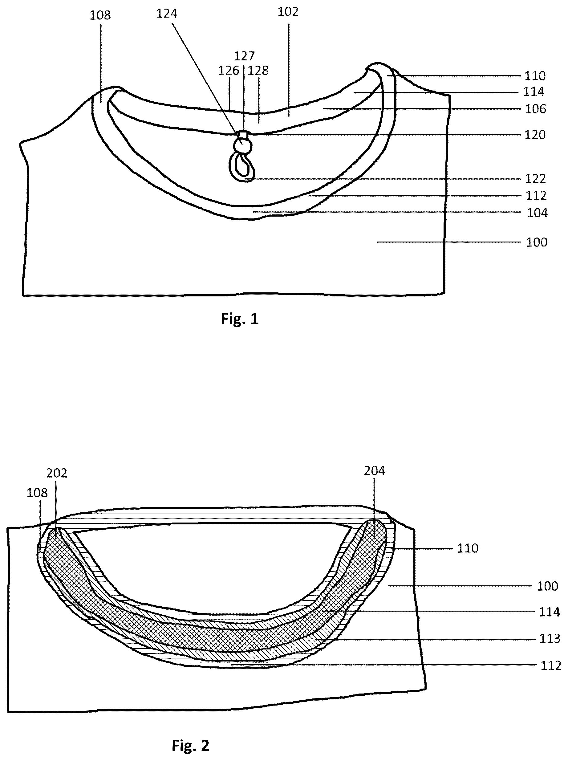 Patent US12376627 — Neckline fitting system — Figure 1