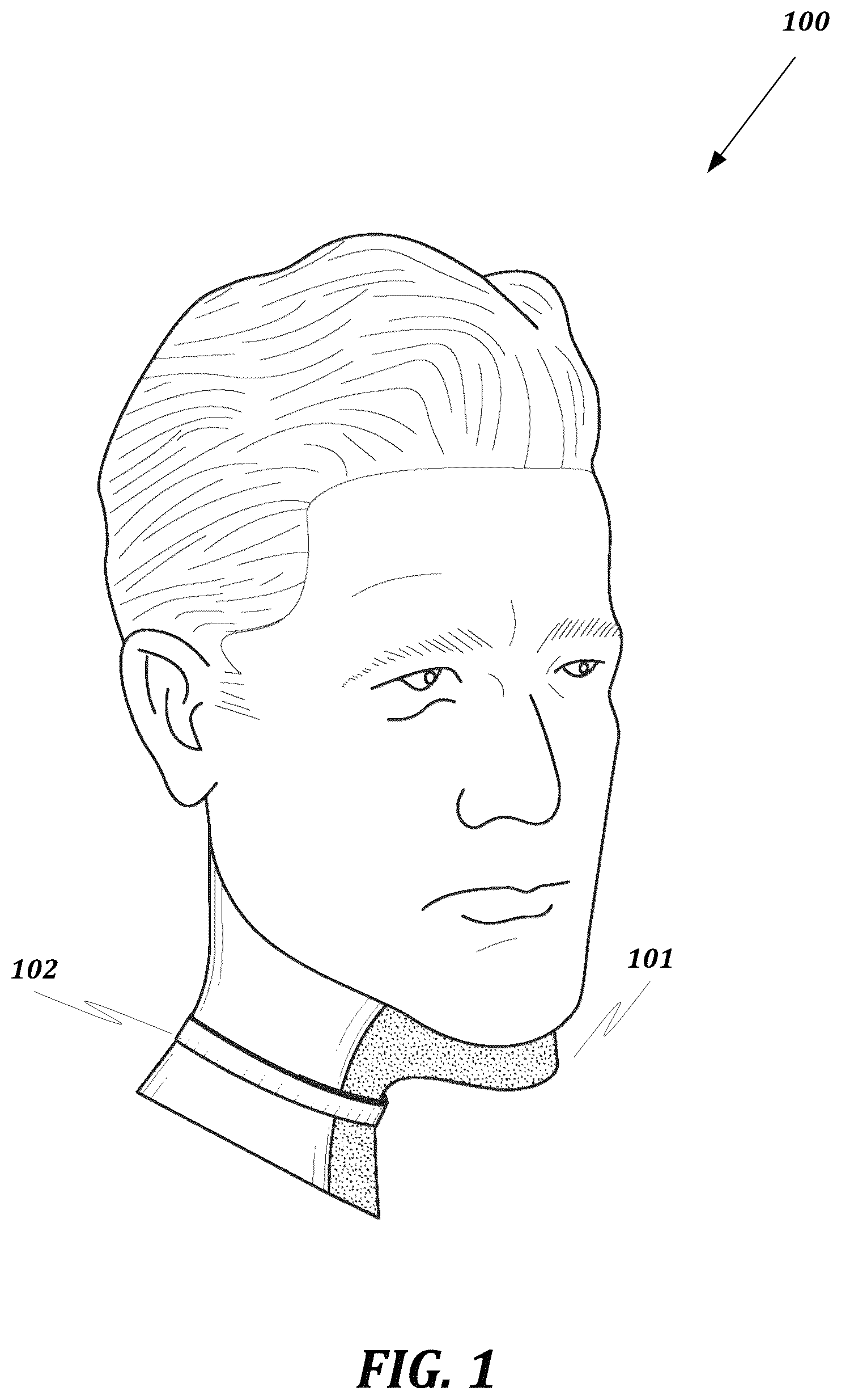 Patent US12376632 — Apparatus for restricting head movement — Figure 1