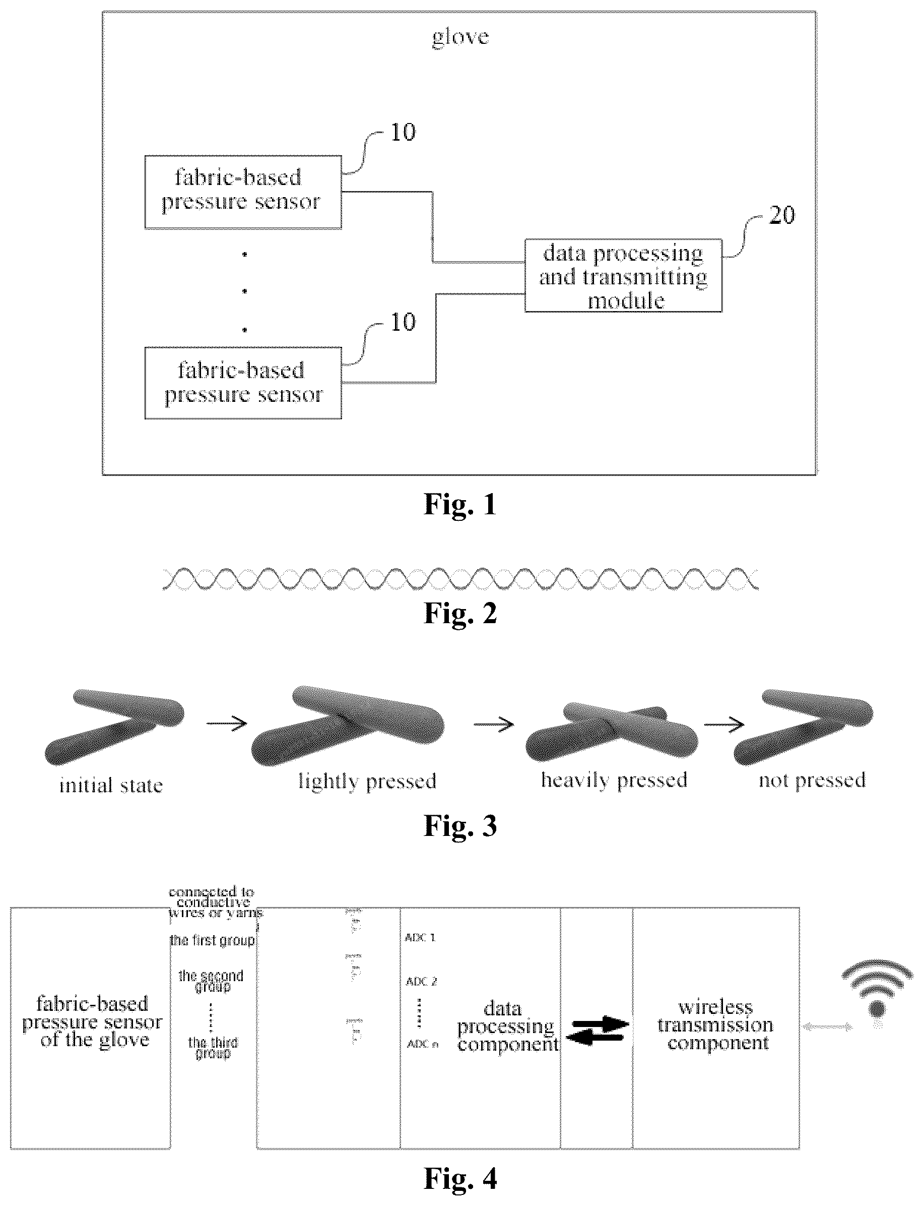 Patent US12376633 Figure 1 – Glove, hand gesture recognition method, device and apparatus