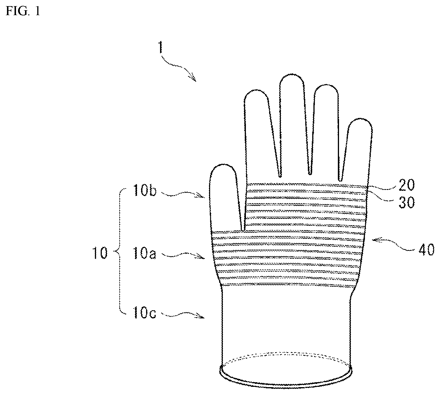 Patent US12376635 Figure 1 – Glove