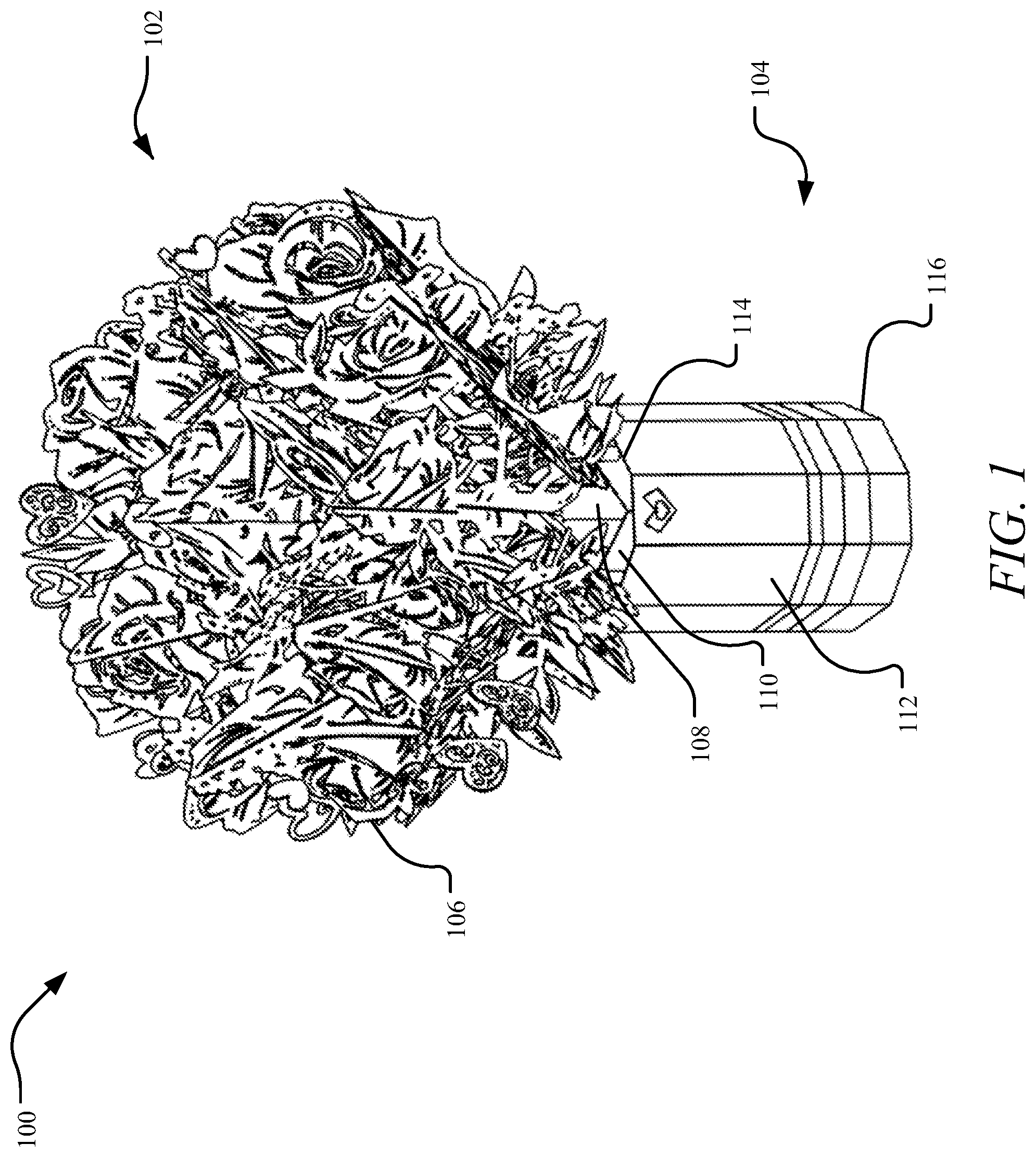 Patent US12376637 — Imitation flower bouquet system — Figure 1