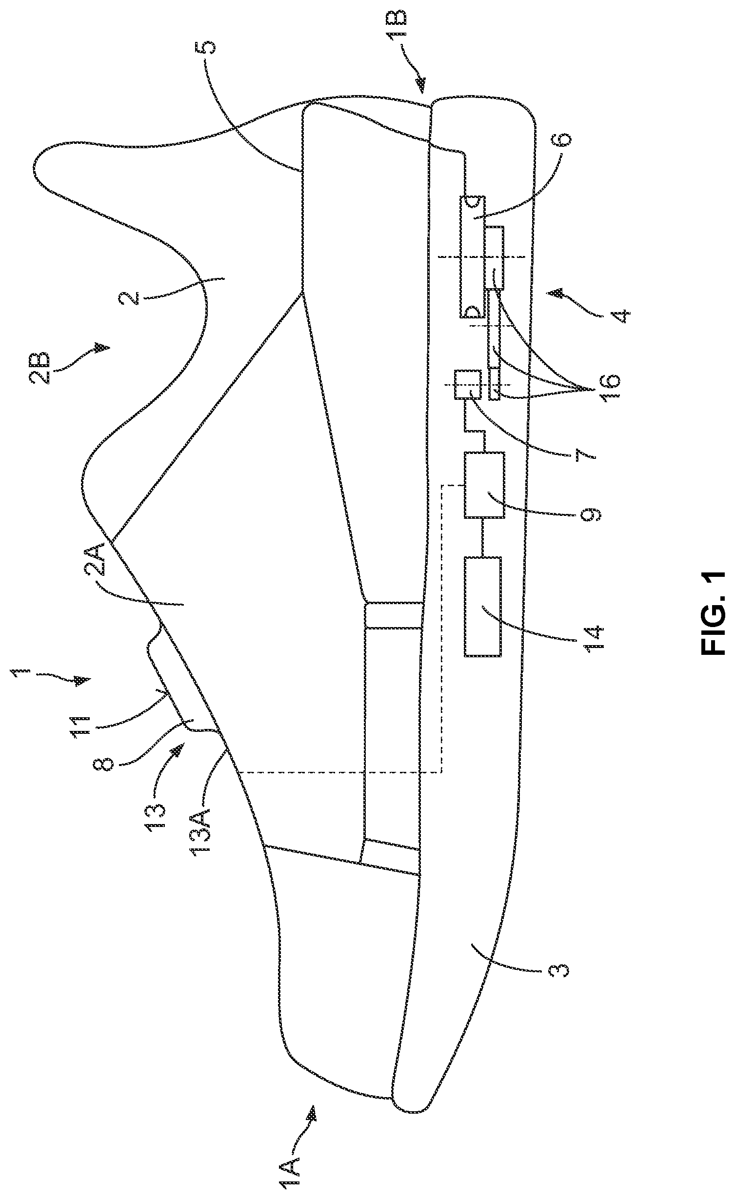 Patent US12376652 Figure 1 – Systems and methods for fastening a shoe