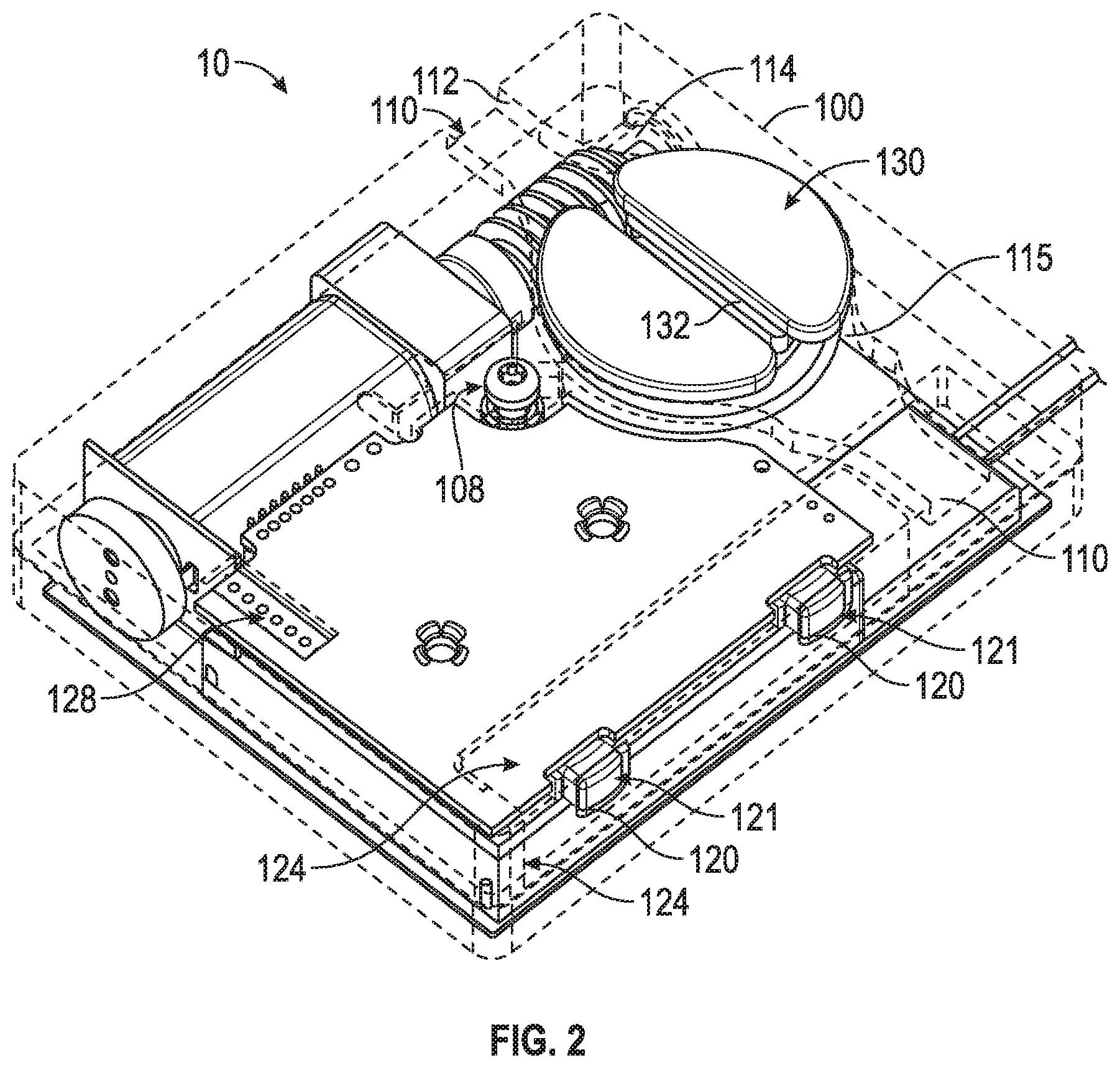 Patent US12376653 Figure 2 – Lacing engine support structures for automated footwear platform