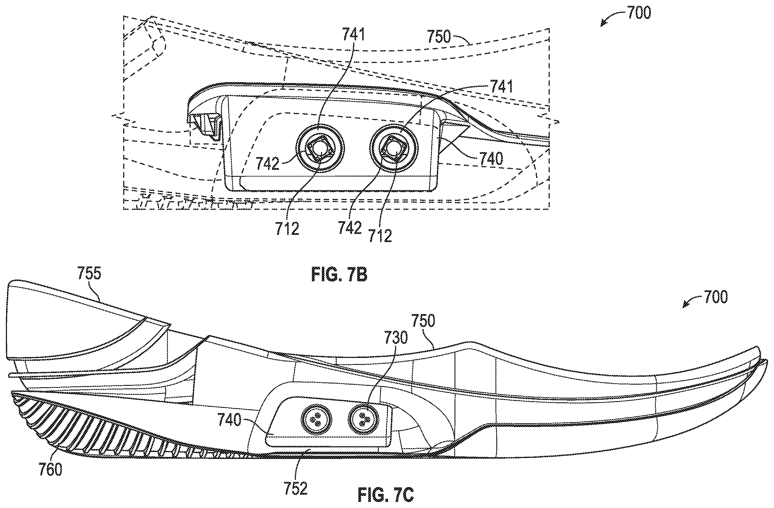 Patent US12376653 Figure 12 – Lacing engine support structures for automated footwear platform