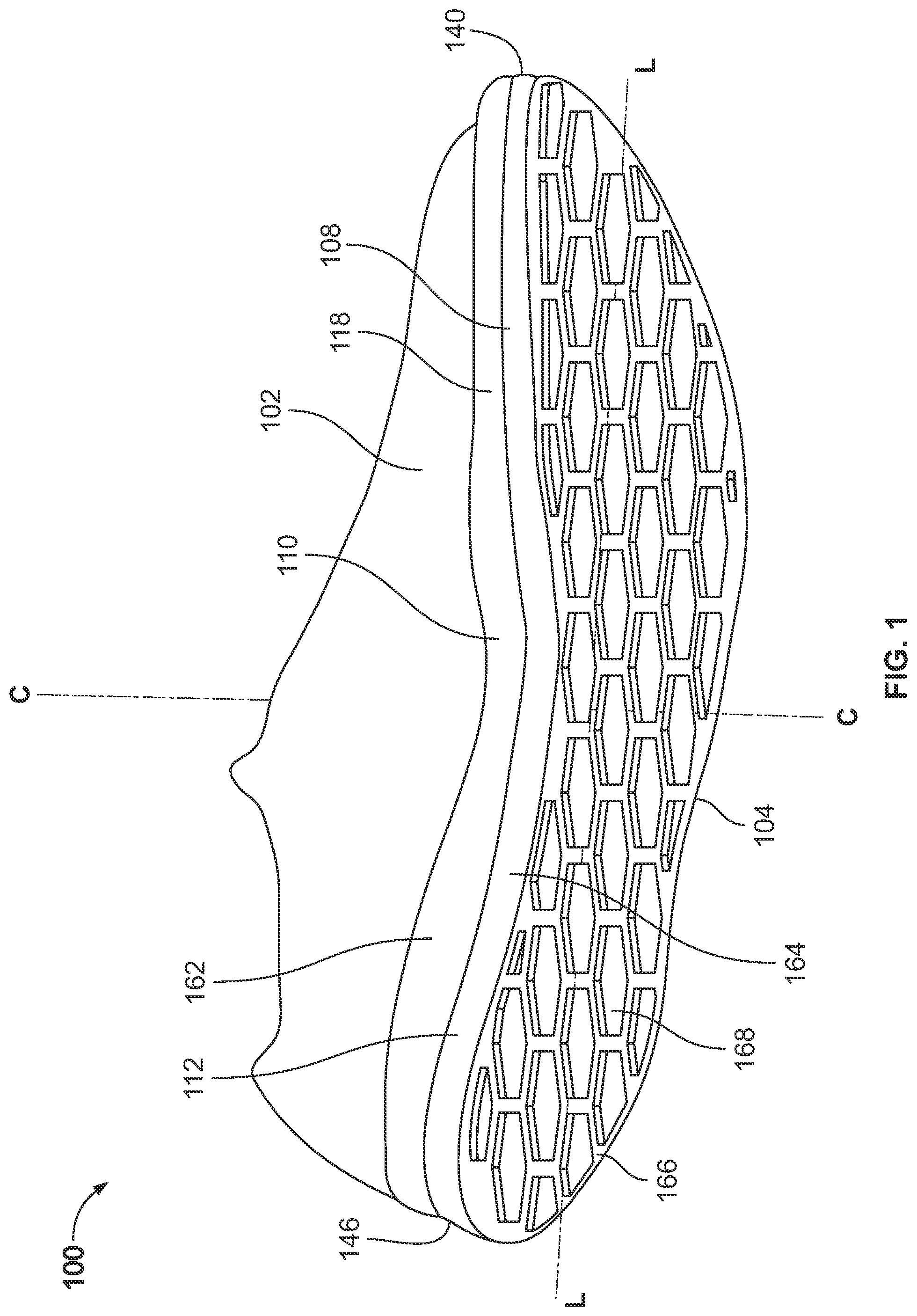 Patent US12376654 — Fastening system for an article — Figure 1