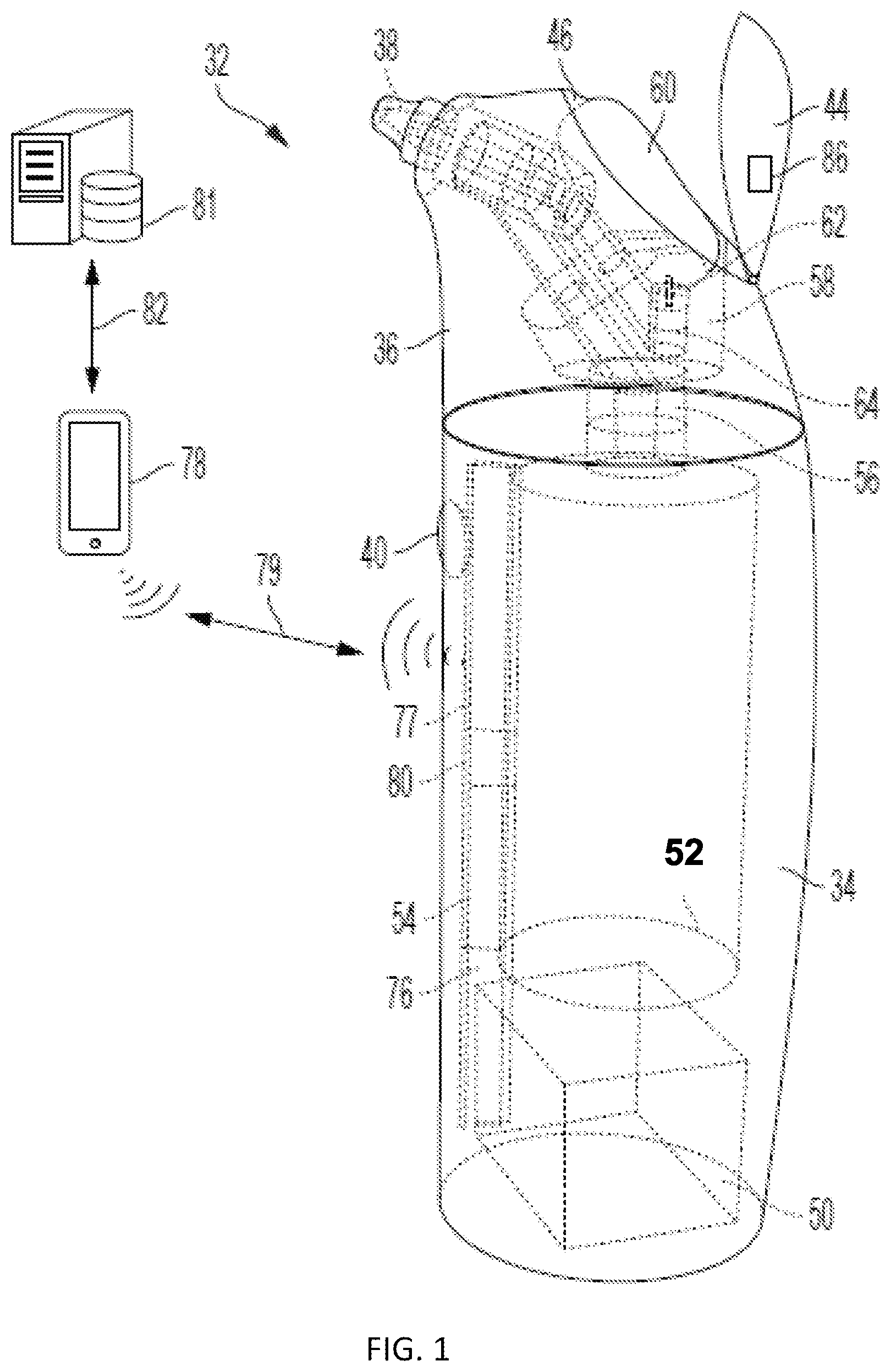 Patent US12376665 — Dermal spray apparatus with disposable cartrdige and method — Figure 1