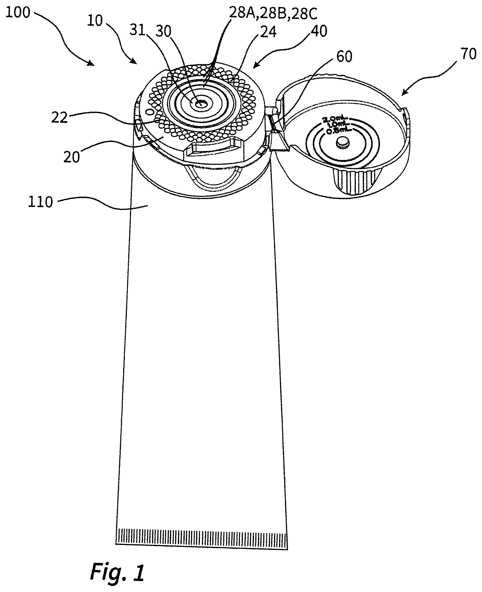 Patent US12376666 — Massage applicator — Figure 1