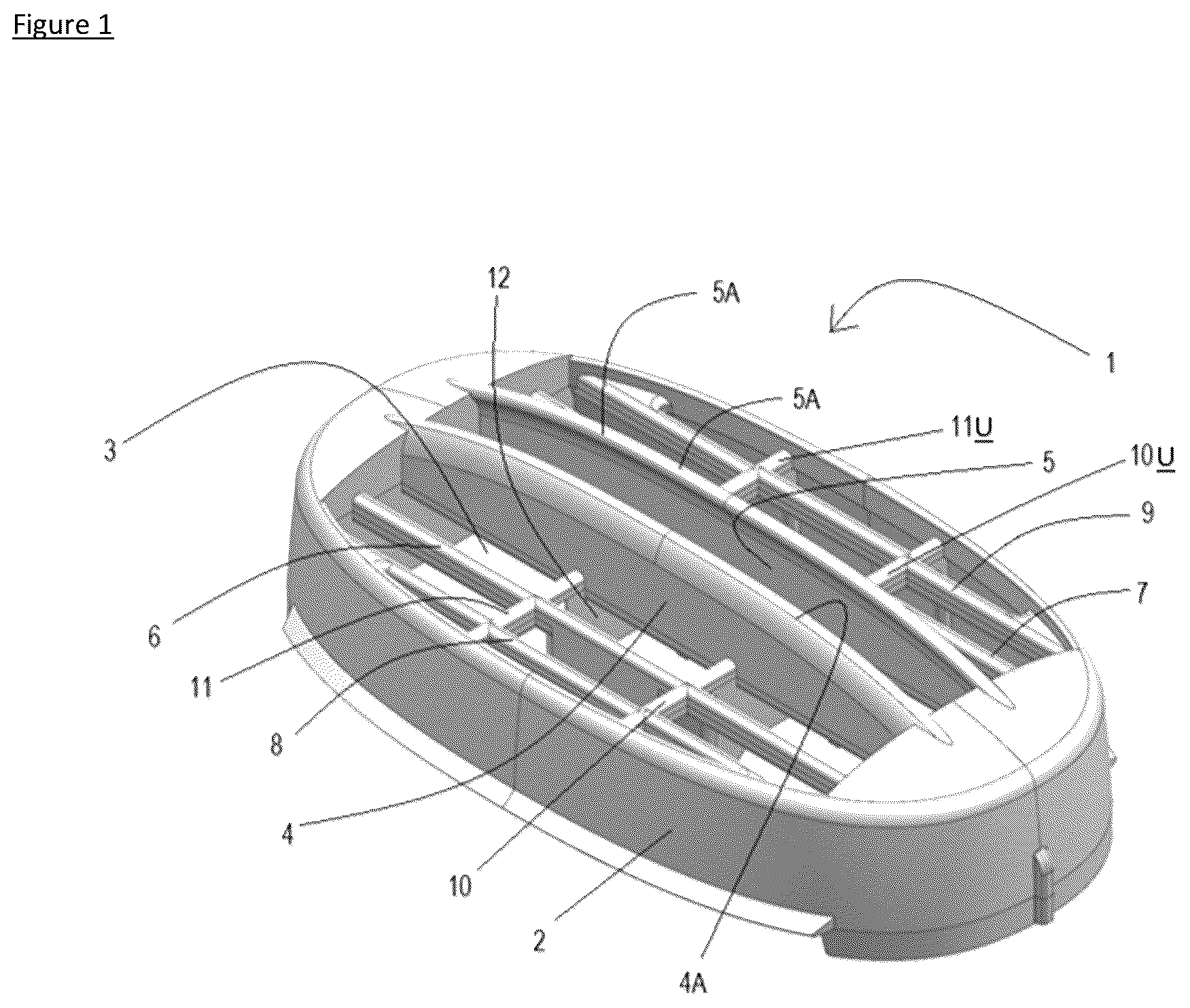 Patent US12376667 Figure 1 – Packaged cosmetic stick product