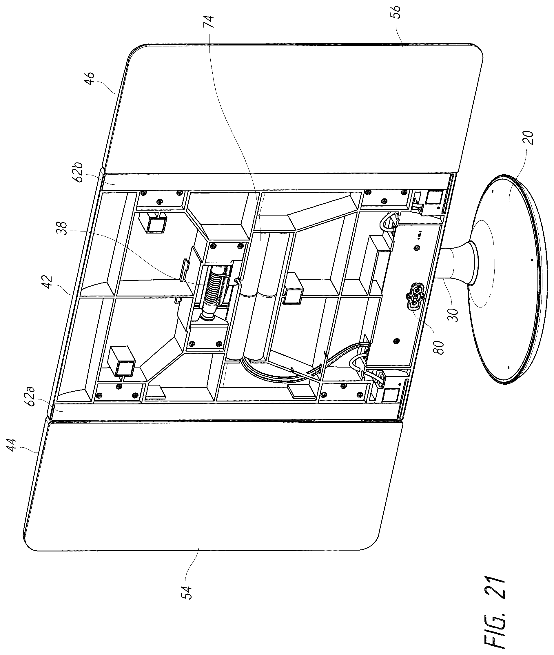 Patent US12376668 Figure 20 – Vanity mirror with second mirror assembly magnetically attached thereto