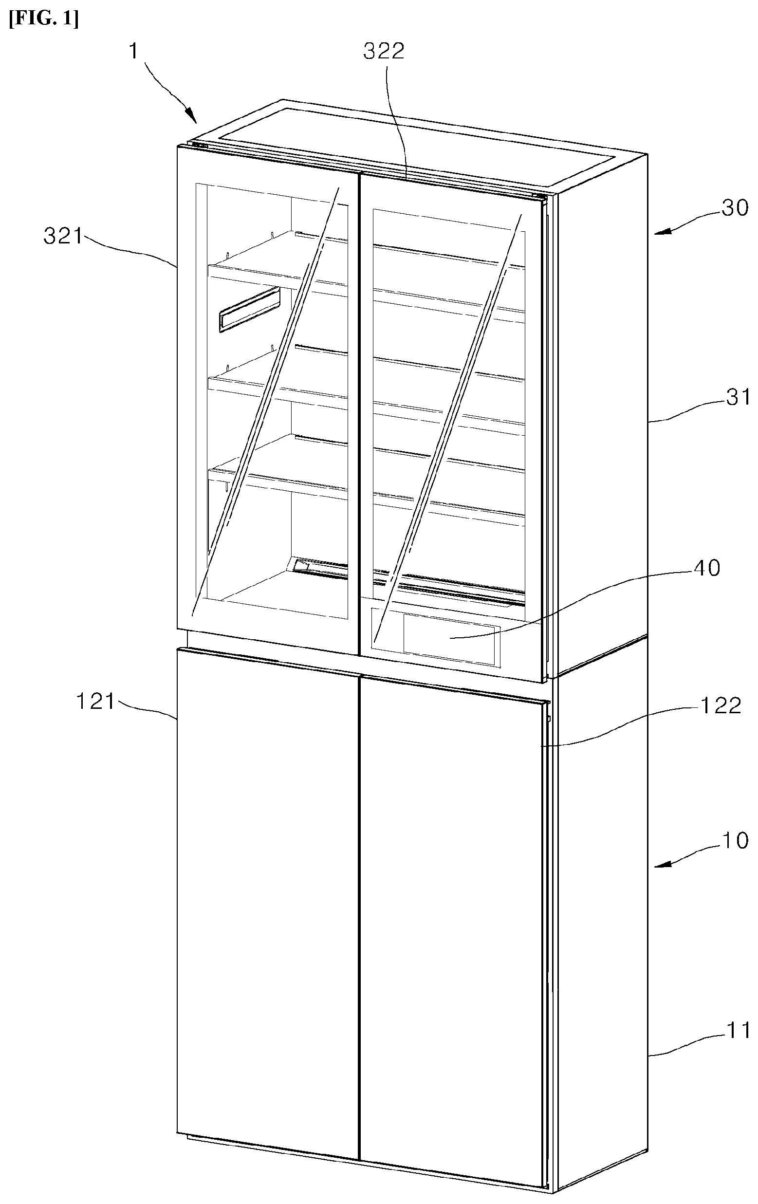 Patent US12376675 — Shoe management apparatus — Figure 1