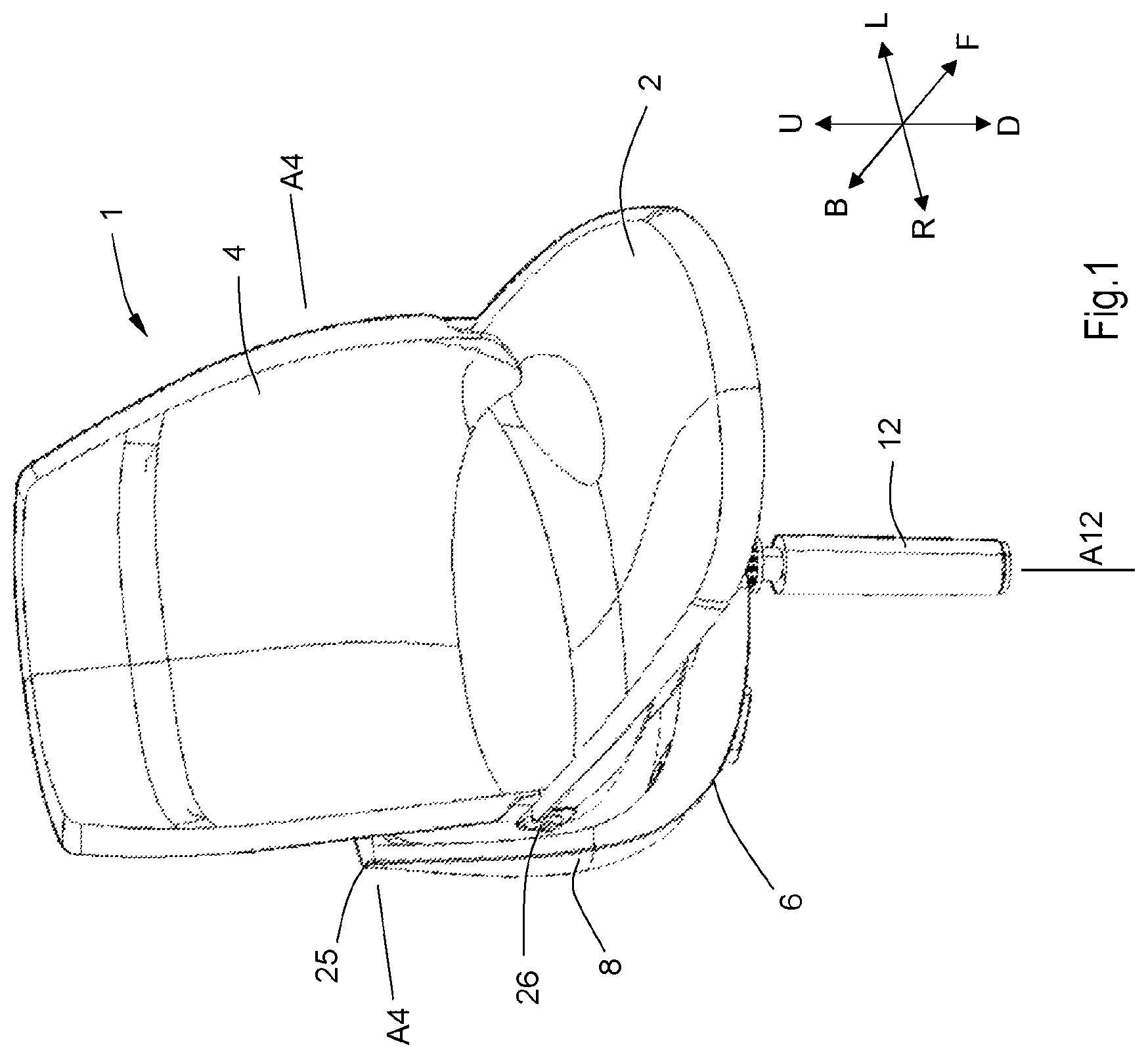 Patent US12376679 — Adjustable chair — Figure 1