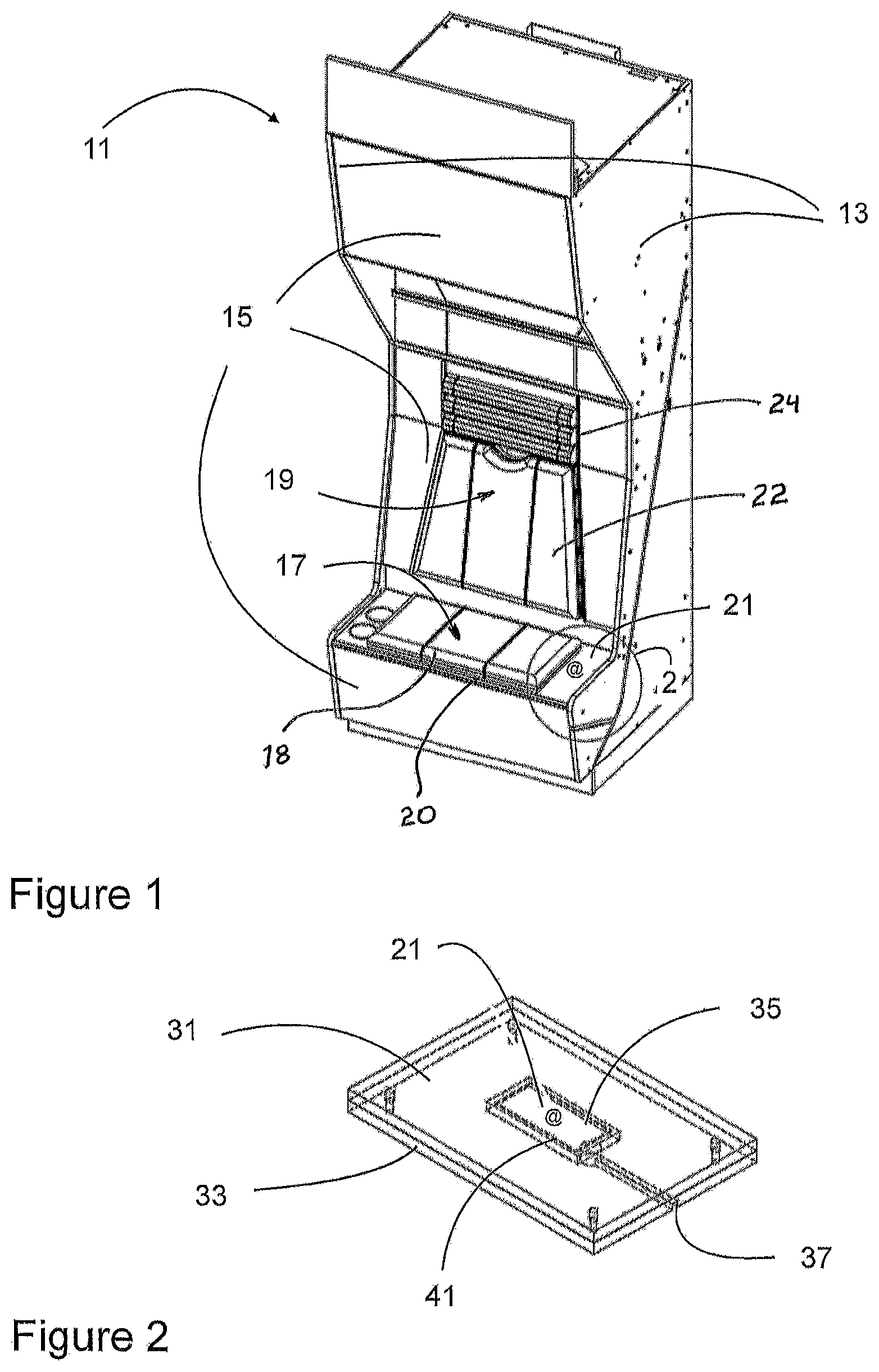 Patent US12376682 — Locker with inductive charger — Figure 1