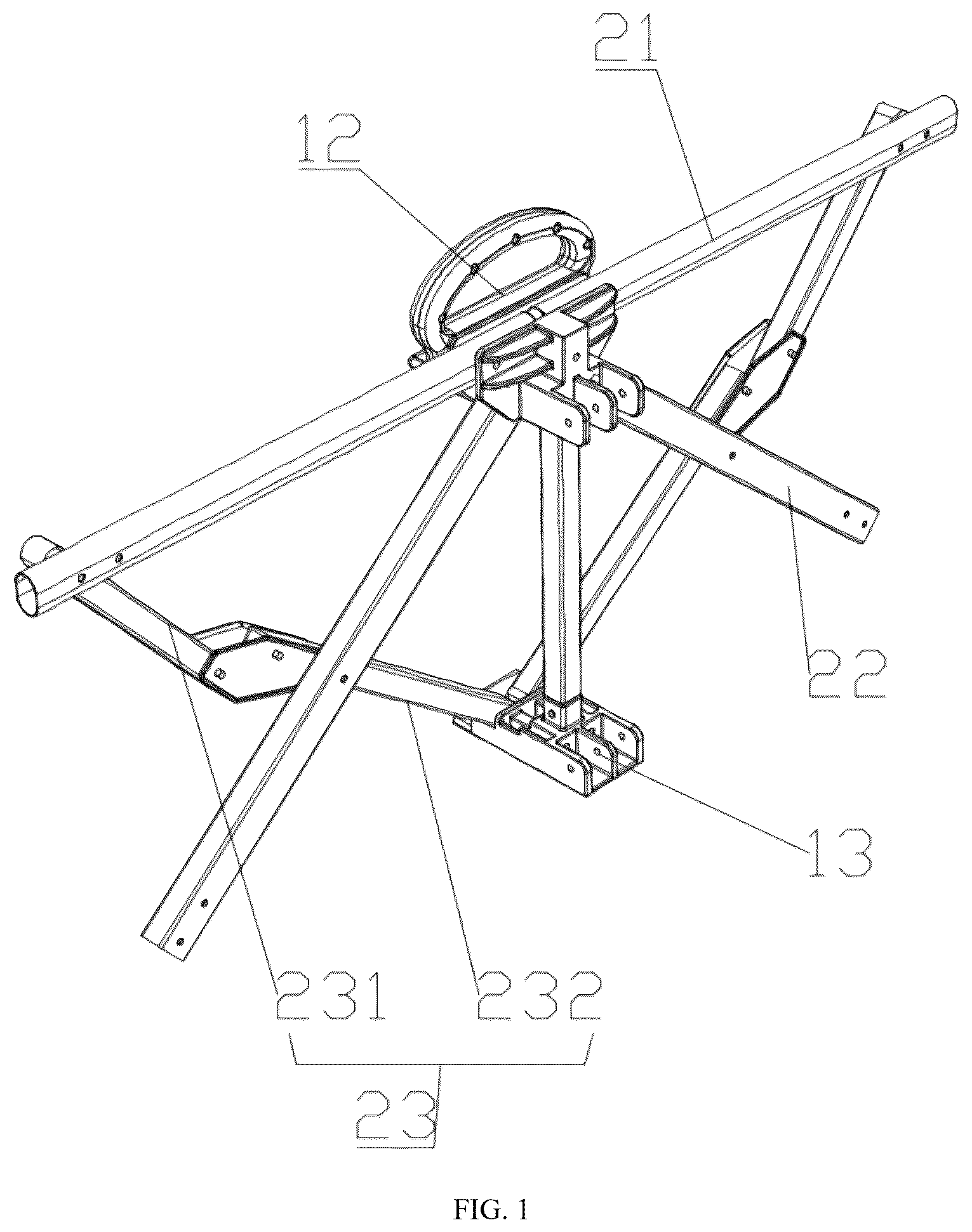 Patent US12376683 — Foldable bracket and camping bed — Figure 1