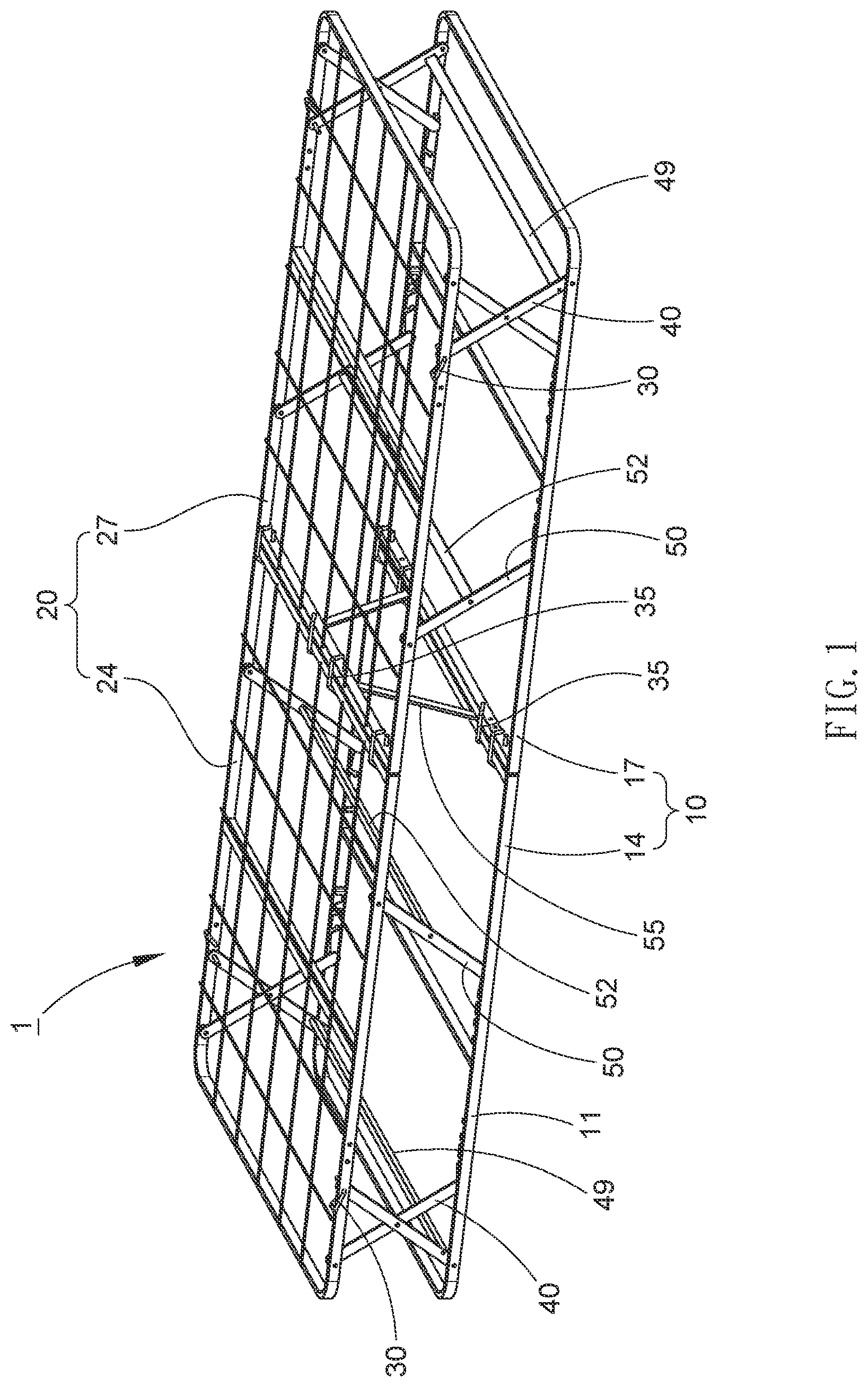 Patent US12376684 — Height-adjustable bedstead — Figure 1
