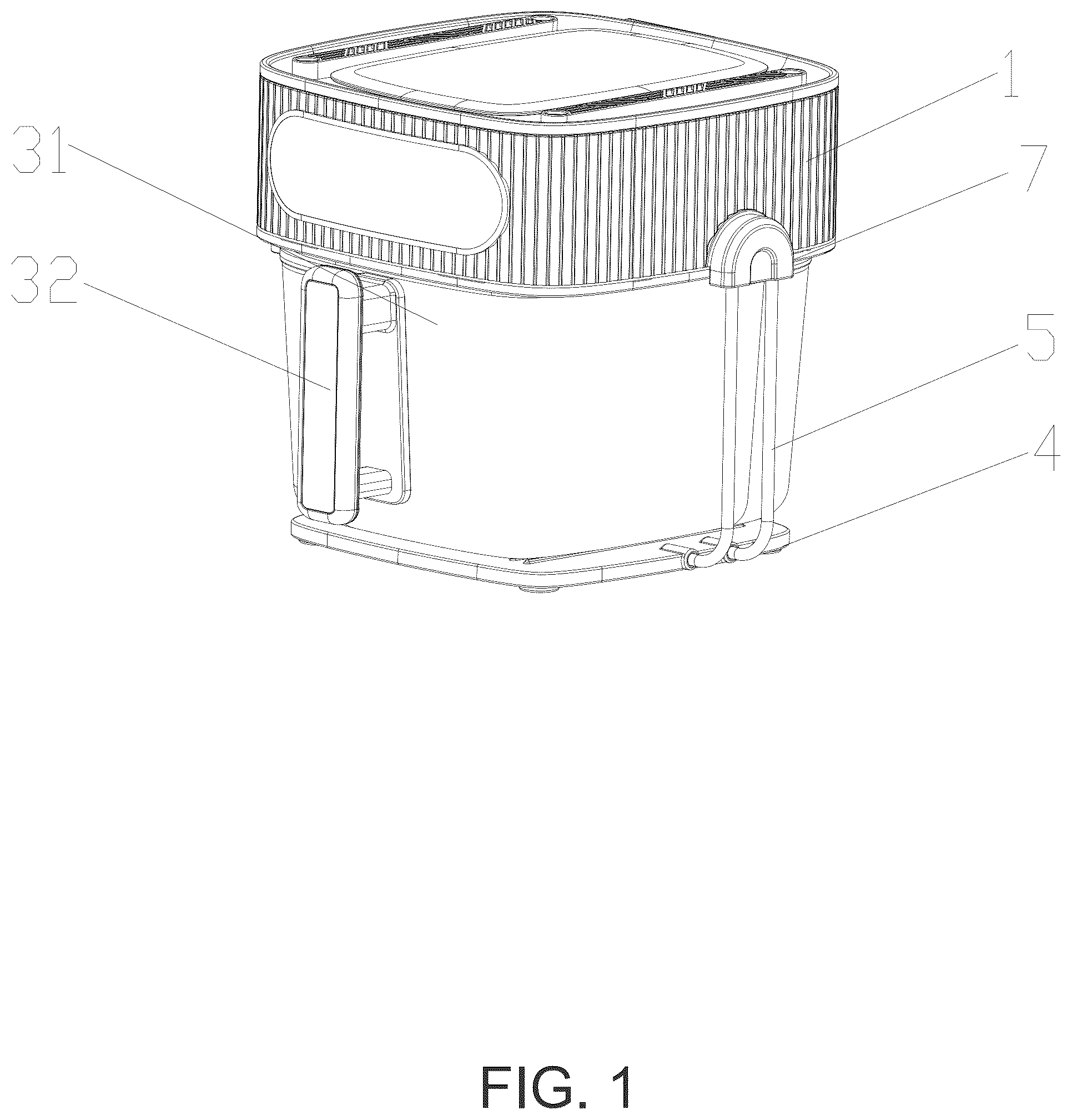 Patent US12376700 — Multifunctional air fryer — Figure 1