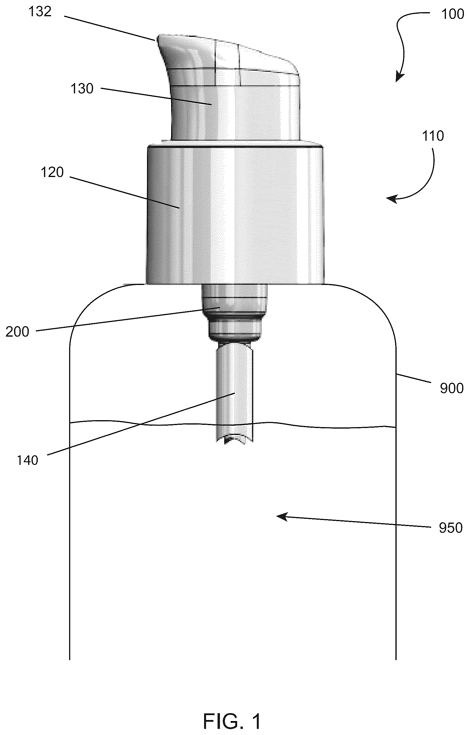 Patent US12376710 — Dose adjustable dispensing system and methods of using and assembling the same — Figure 1