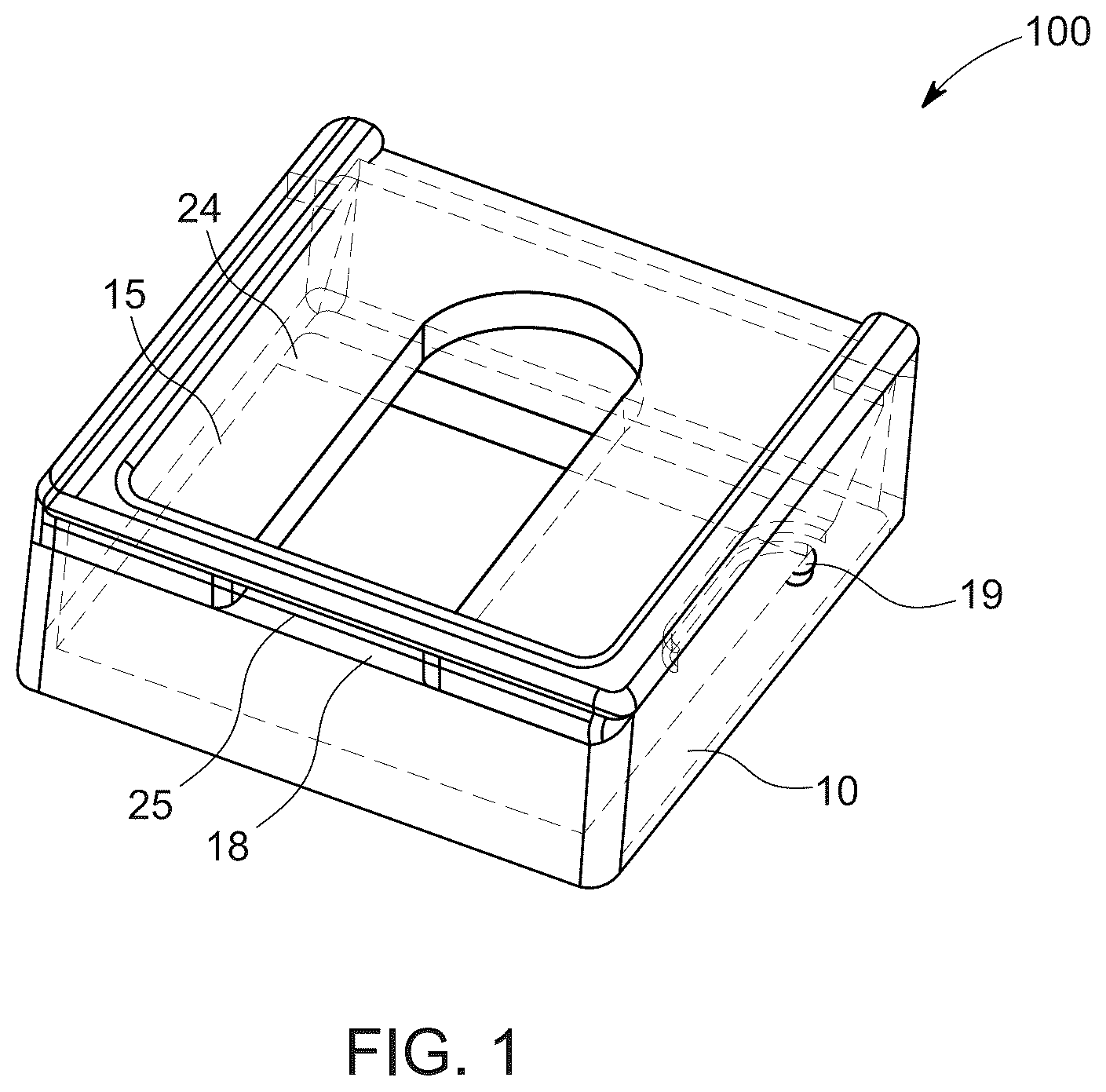 Patent US12376714 — Portable casing for sanitary products — Figure 1