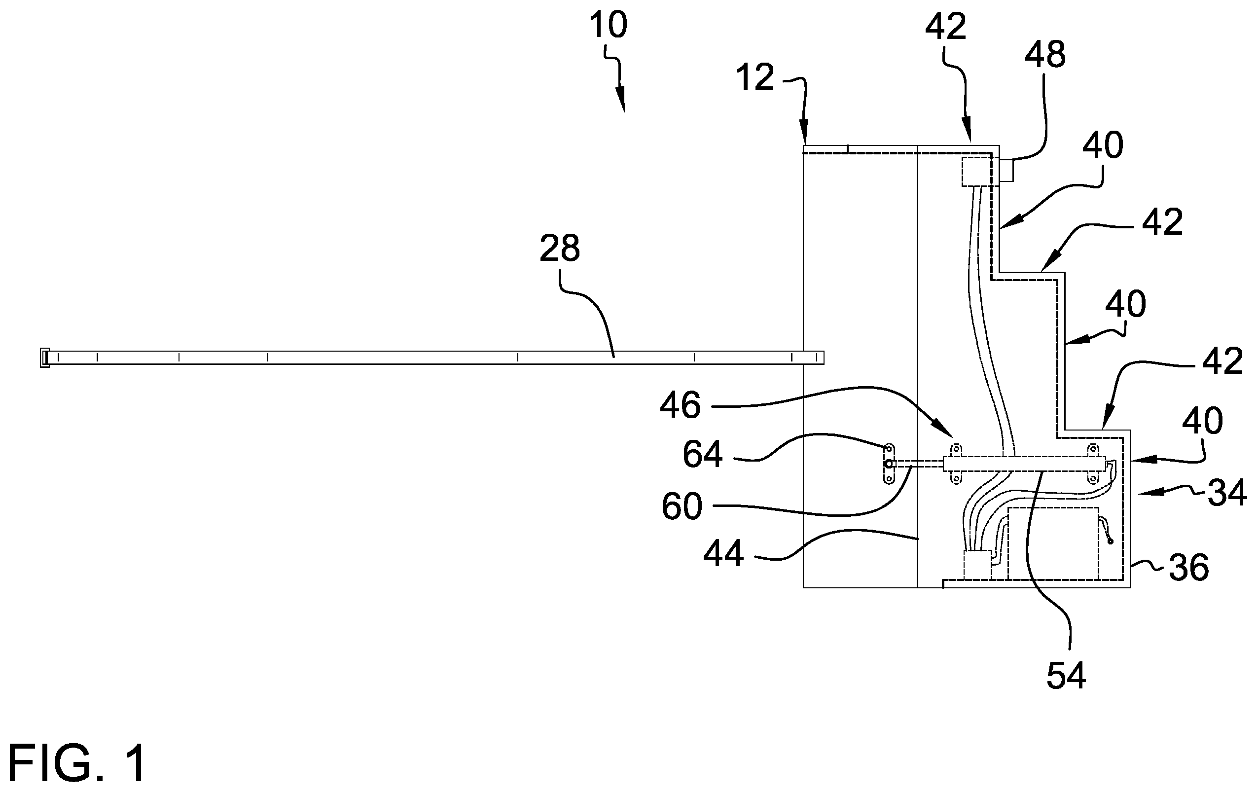 Patent US12376716 Figure 1 – Retractable toilet step device
